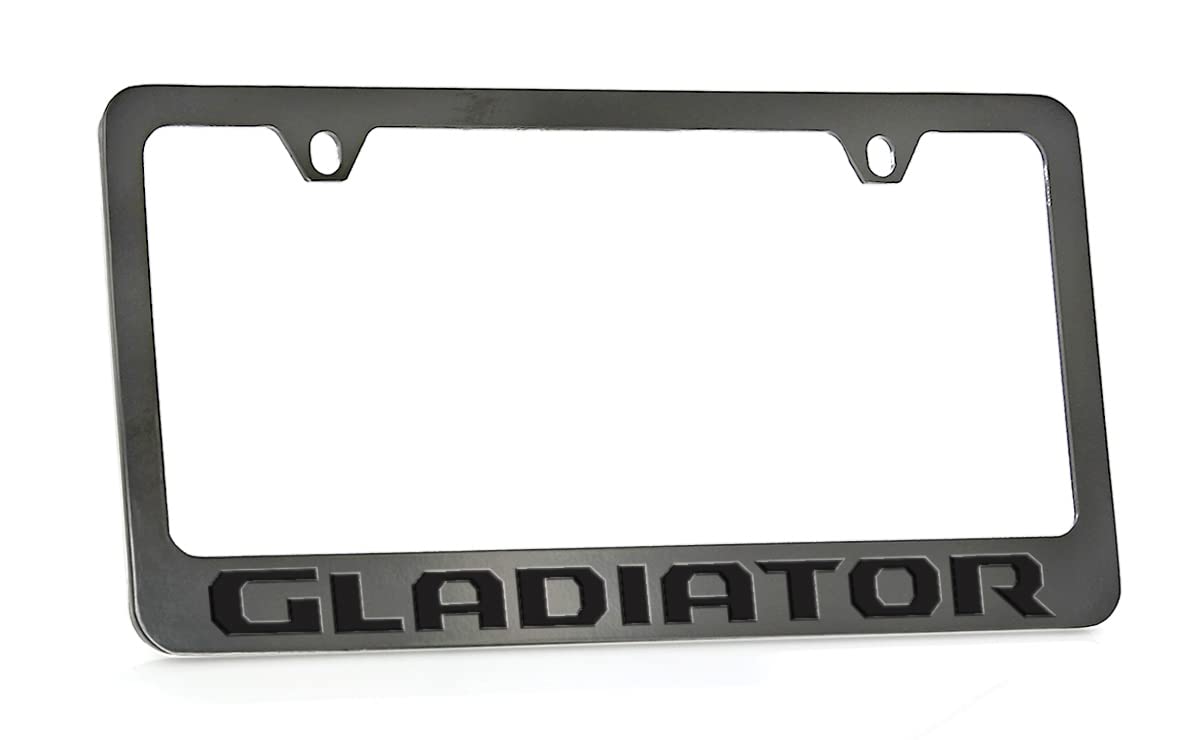 Custom JEEP Gladiator Engraved Metal License Plate Frame - Rustproof & Durable - Perfect for Off-Road Adventures & Truck Enthusiasts