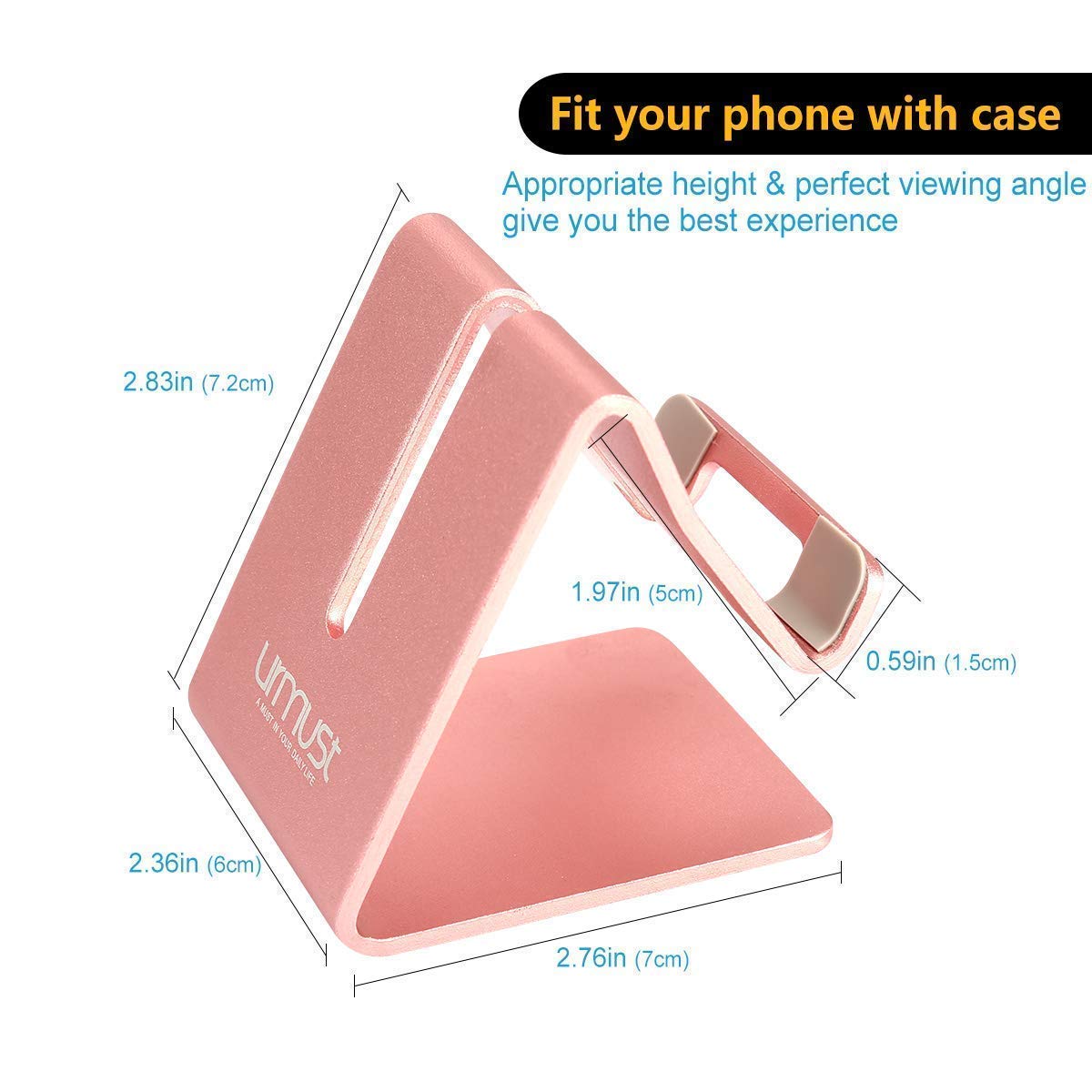Ergonomic Adjustable Laptop Stand & Phone Holder Set - Rose Gold | Portable Computer Riser for Home Office, Dorm & Travel Use