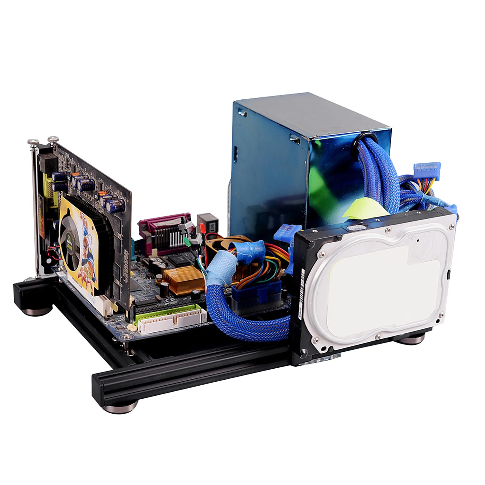 Premium Aluminum Alloy ITX Computer Case - Lightweight ATX-Compatible Chassis with Superior Heat Dissipation for Gaming PC & Home Office Workstation Builds