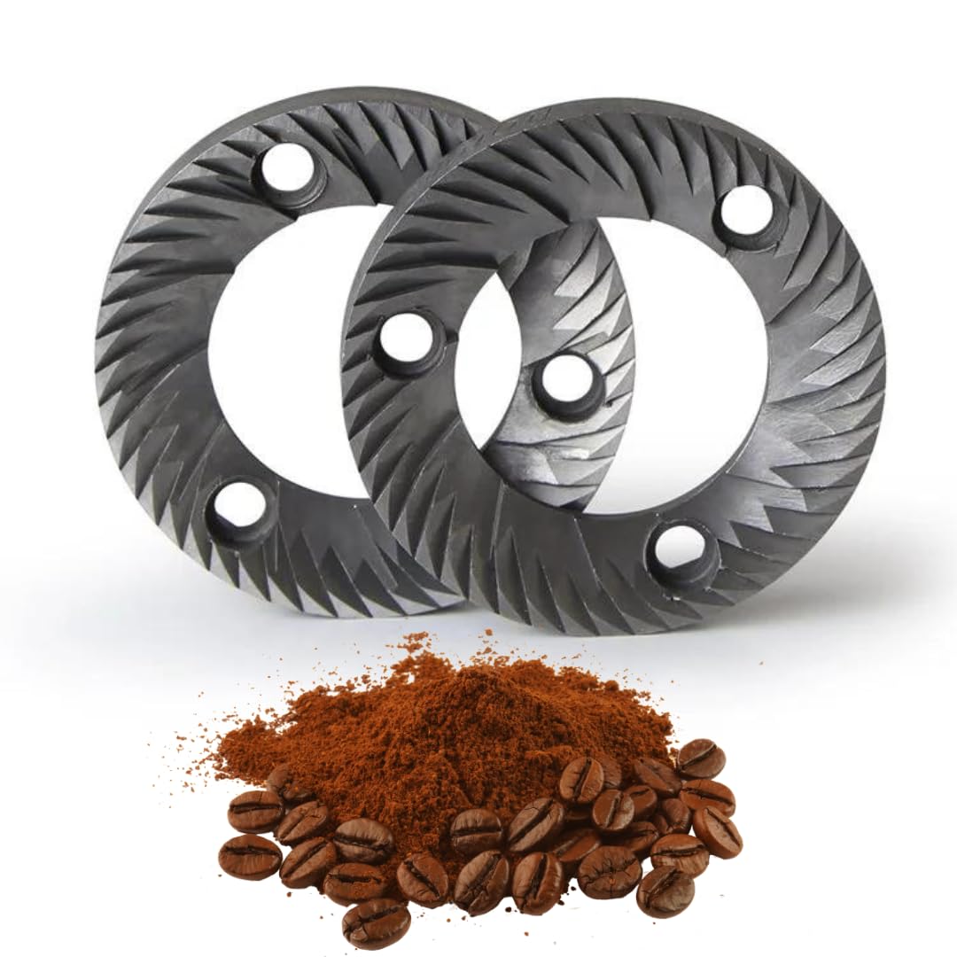 64mm Stainless Steel Burr Set for F64 EVO Coffee Grinder - Premium Replacement Grinder Burrs - Standard Silver - Perfect for Espresso, French Press & Pour Over Brewing