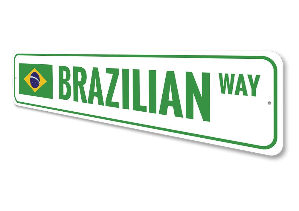 Brazilian Flag Aluminum Sign - 4