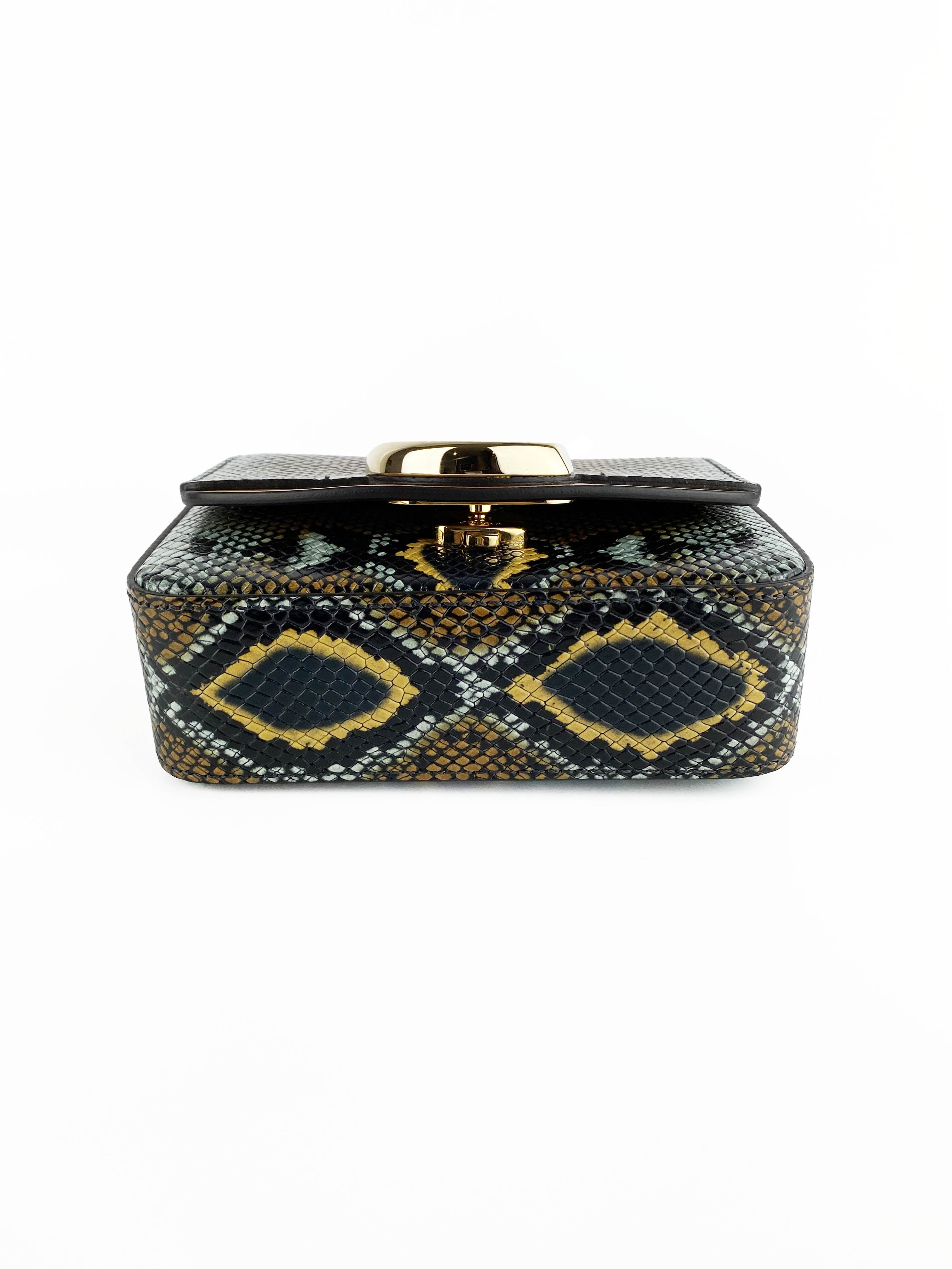 Chloe C Mini Python Leather Crossbody Bag for Women - Luxury Designer Handbag for Evening Parties, Date Nights & Special Occasions