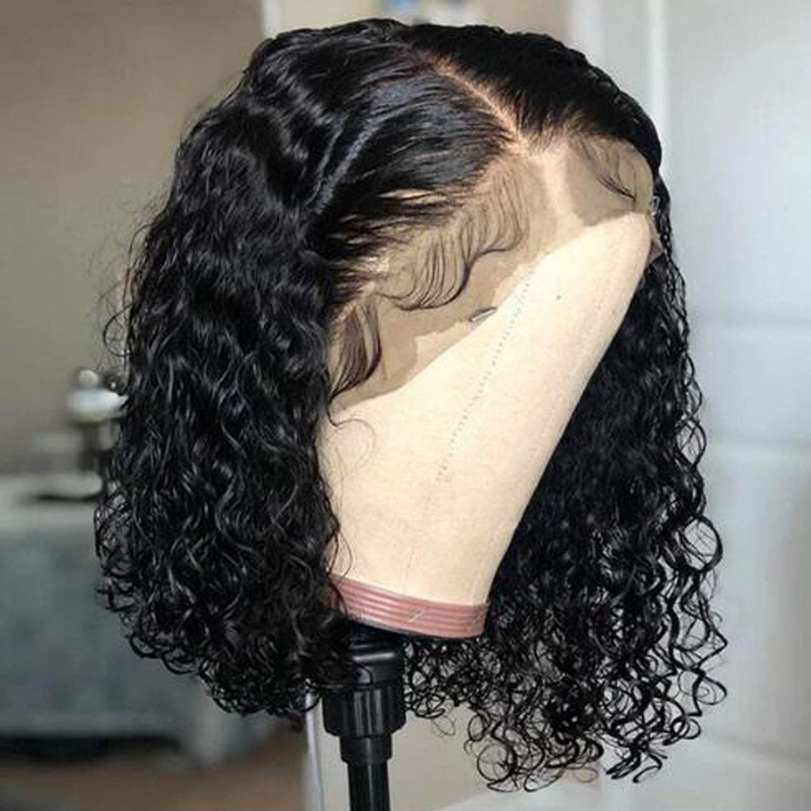 Glueless Short Bob Curly Lace Front Wig 12
