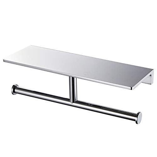 Brass Double Toilet Paper Holder Chrome