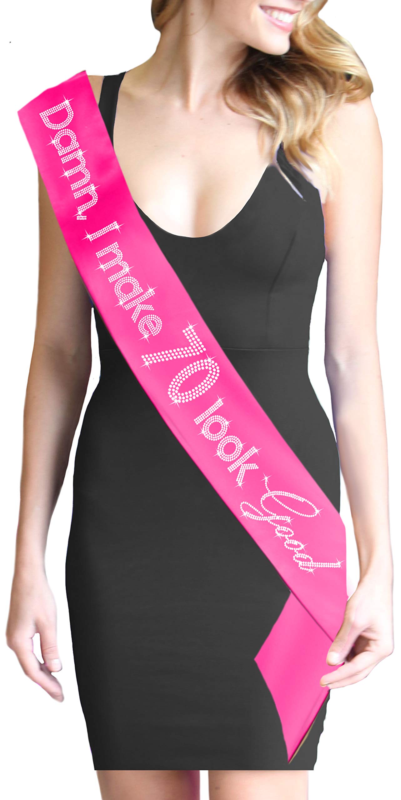Rhinestone 70th Birthday Sash for Women - Sparkling Birthday Party Accessory - Perfect for Milestone Celebrations & Photo Shoots