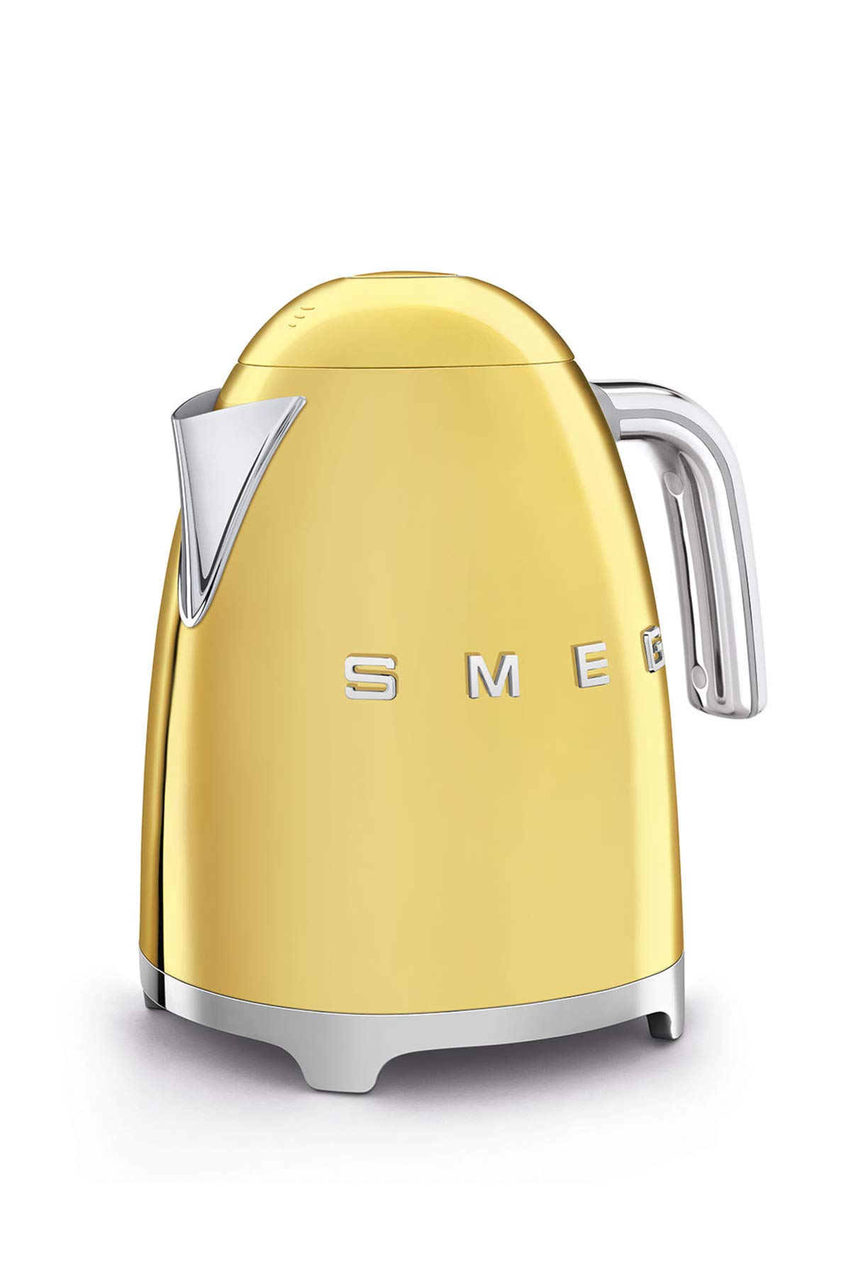Smeg Retro Style Electric Kettle - 1.7L Gold Stainless Steel Tea Kettle with Automatic Shut-Off - Perfect for Home, Office & Gift Giving - Vintage Collection for Tea & Coffee Lovers