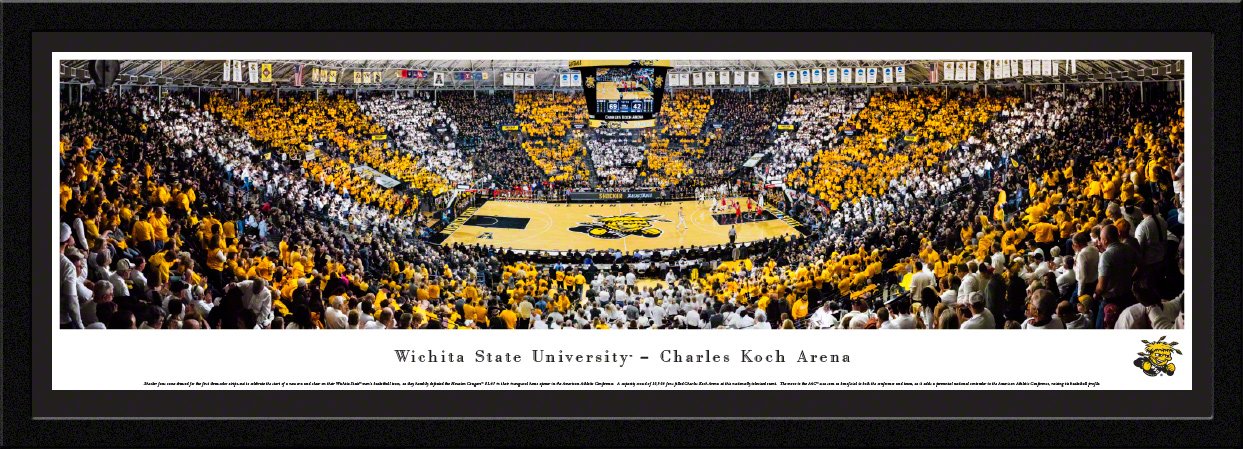 Wichita State Shockers Basketball Posters & Framed Wall Art - College Sports Decor for Fan Cave, Dorm Room, Office