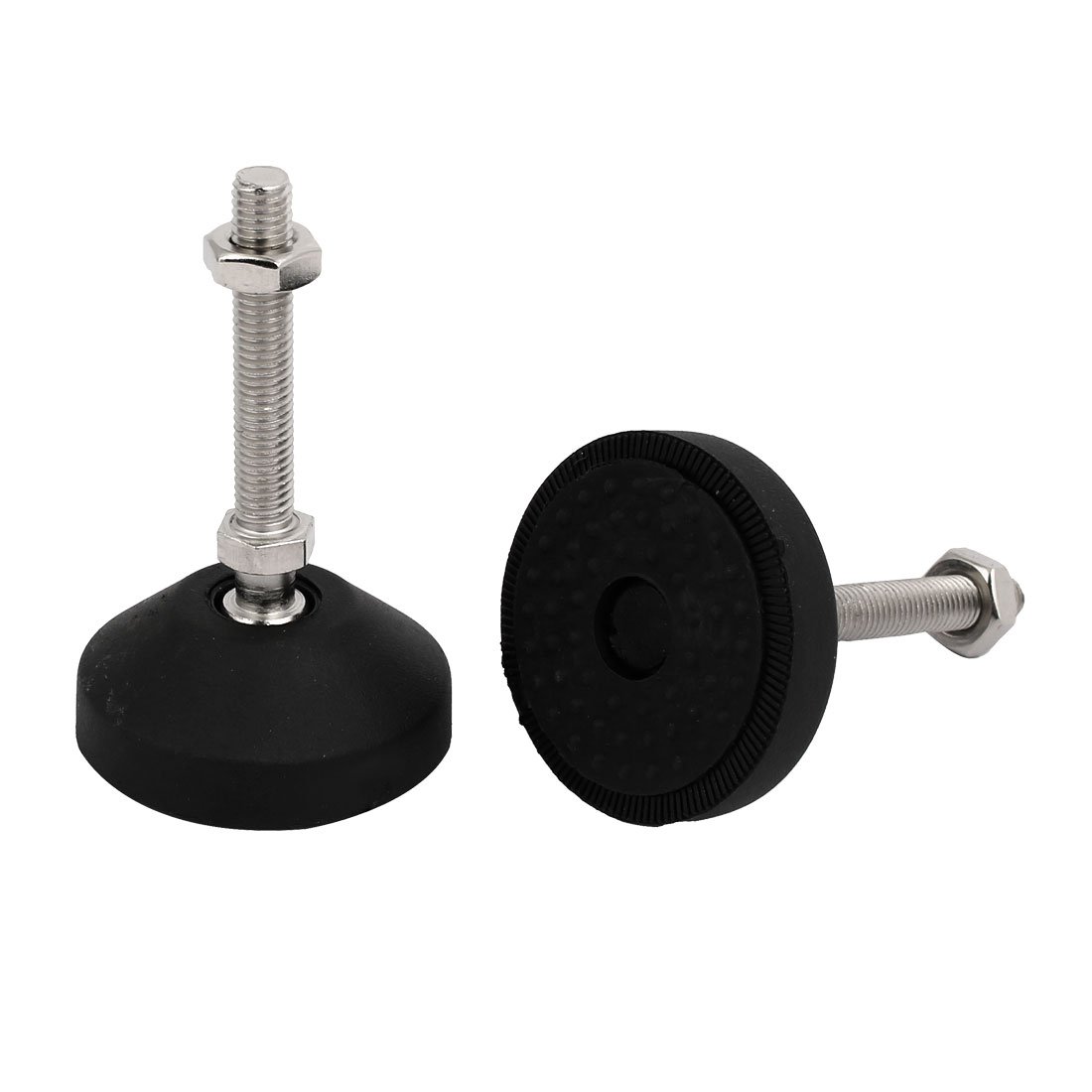 Adjustable M8 Furniture Chair Table Plastic Foot Pads with Hex Nut (4pcs) - Model F6511XIII-4150GK - Perfect for Office, Home, and Outdoor Furniture Leveling