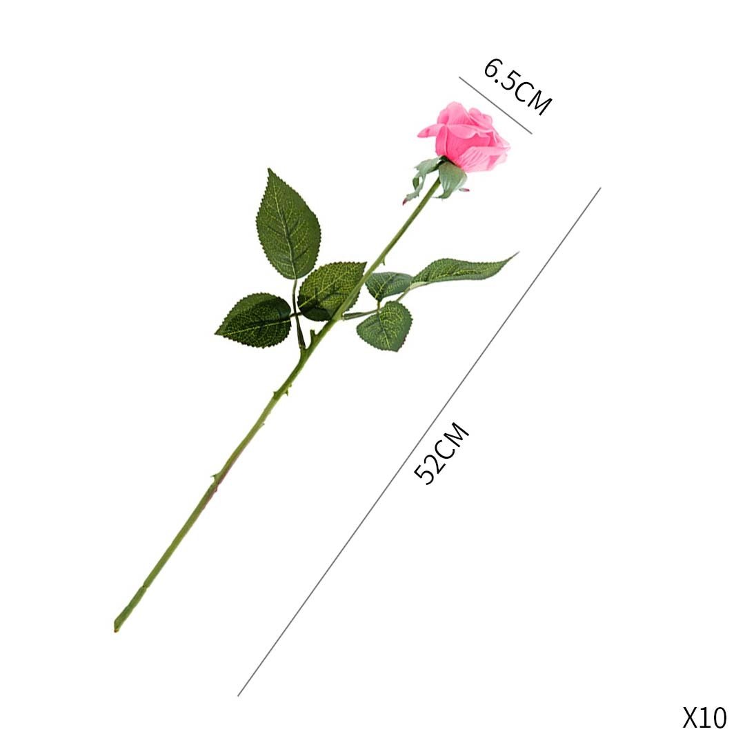 20pcs Artificial Silk Rose Bouquet - Pink Fake Flowers for Wedding Centerpieces, Home Table Decor, Party & Event Decoration