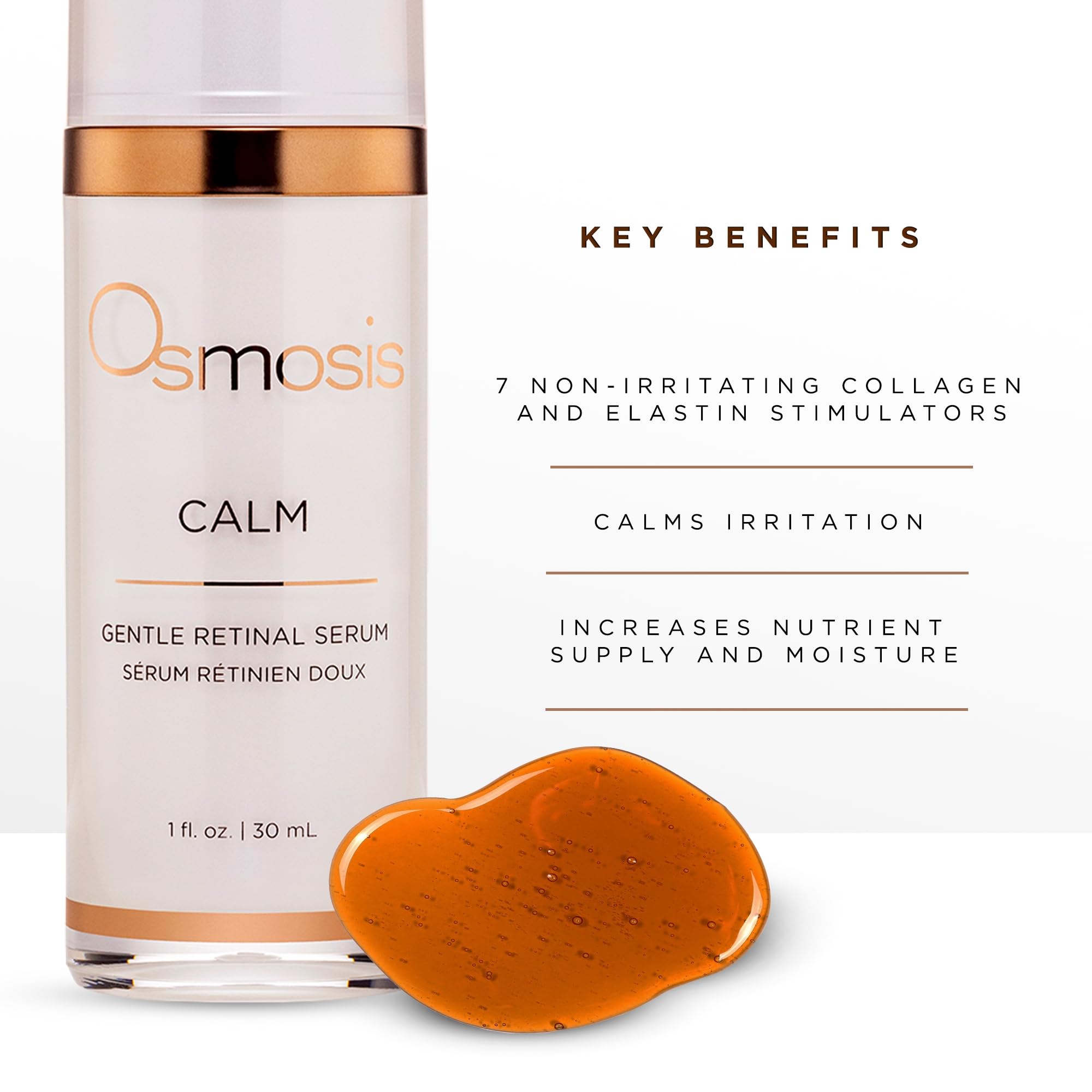 OSMOSIS Gentle Facial Cleanser & Serum Kit - Coconut Oil Face Wash (1.69oz) + Retinal Facial Serum with Vitamin A (1oz) | Daily Skincare Routine for Sensitive Skin, Anti-Aging & Hydration