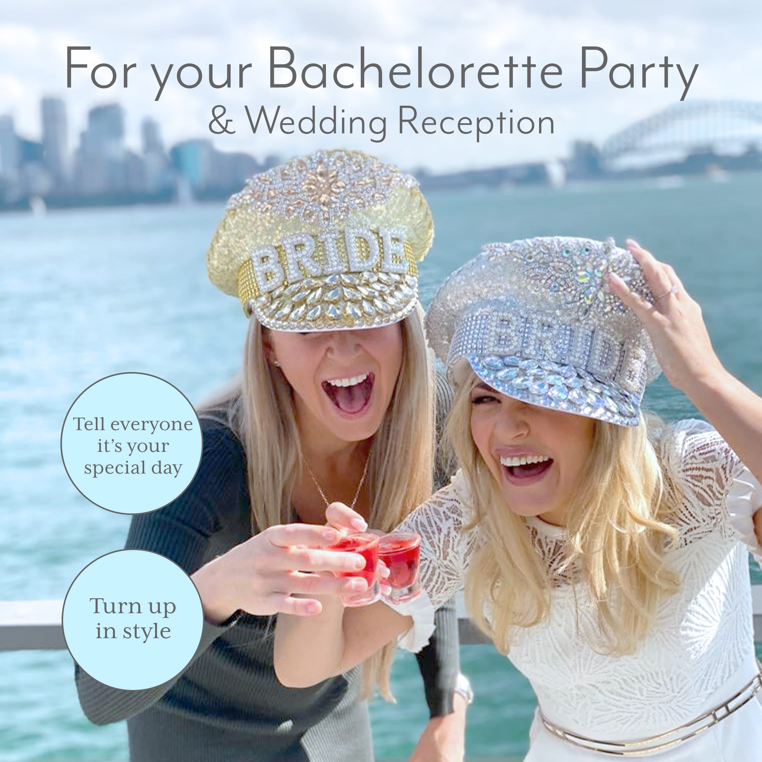 Bride Hat - Funny Bridal Hat for Wedding, Bachelorette Party & Bride Tribe - Perfect for Bridal Showers, Wedding Receptions & Bachelorette Party Games