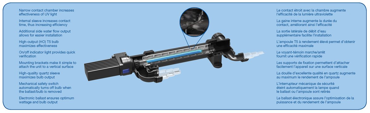 Aquascape UltraKlear 1000 UV Pond Clarifier and Sterilizer – 14W High-Output UV Light for Green Water Algae Elimination (Model 95036) – Perfect for Koi Ponds, Water Gardens & Outdoor Fountains
