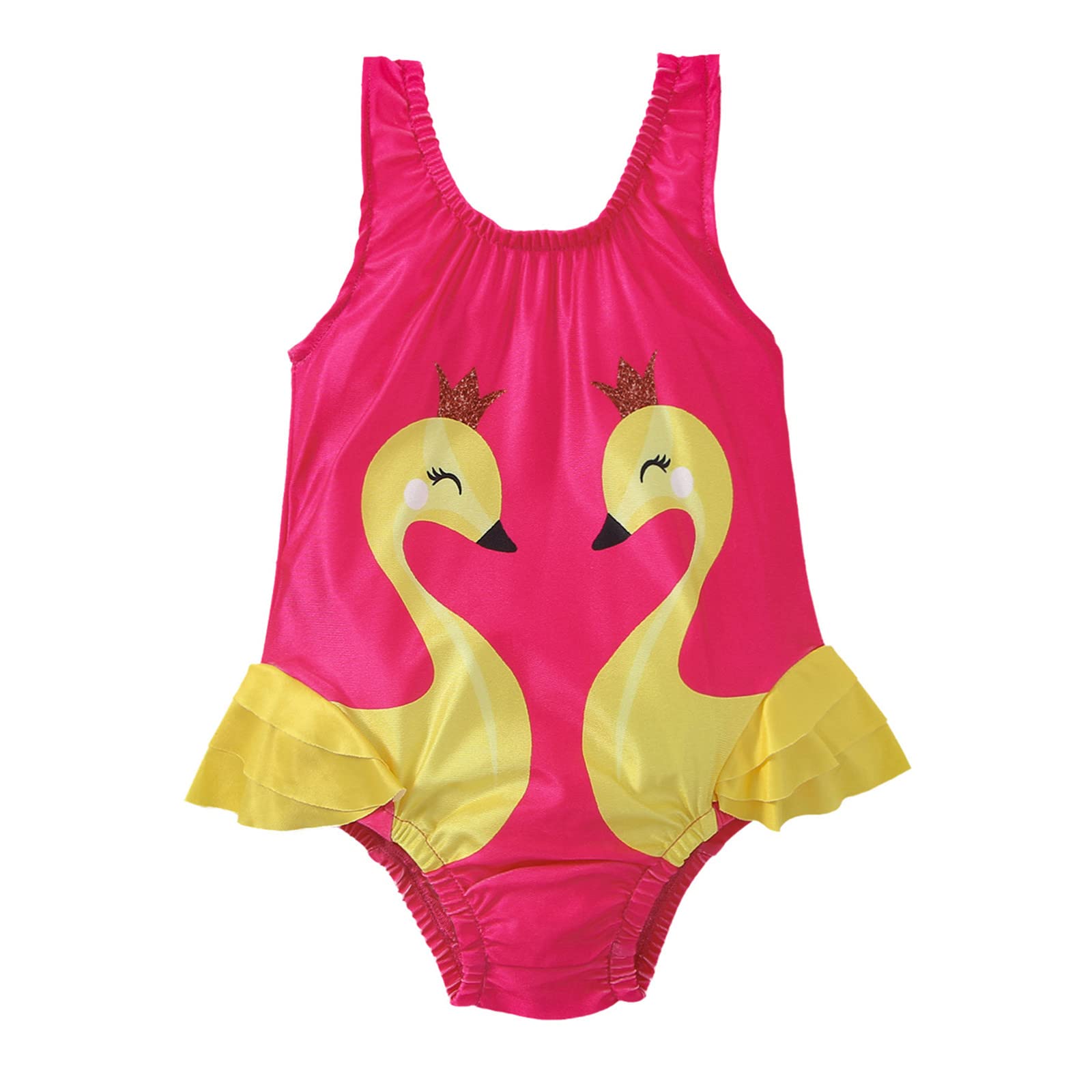 IKevan Girls Bikini Swimsuits - Fashion Ruched One-Piece Swimwear with Cute Prints for Summer | Perfect for Beach, Pool & Vacation Outfits