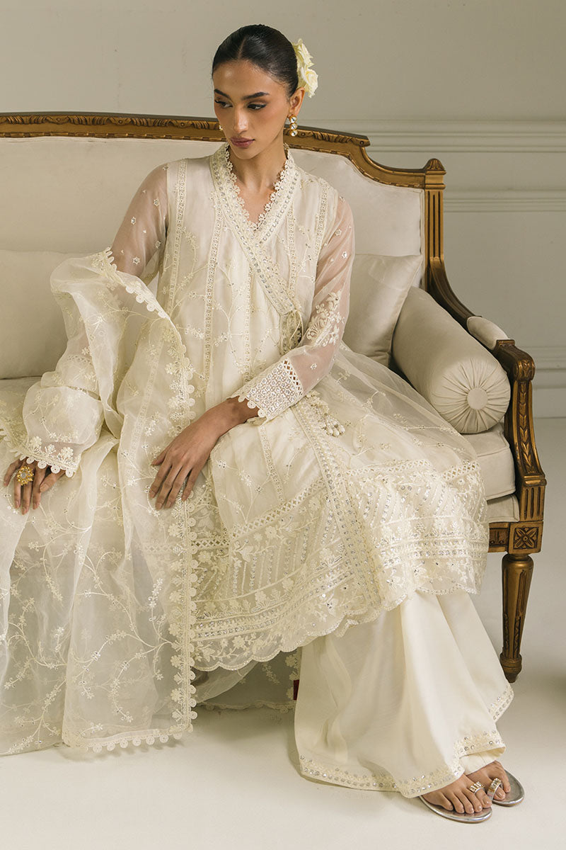 IVORY BLOOM 3-Piece Ethnic Outfit Set - Embroidered Shirt, Dupatta & Palazzo Pants for Women | Perfect for Festivals, Weddings & Cultural Events