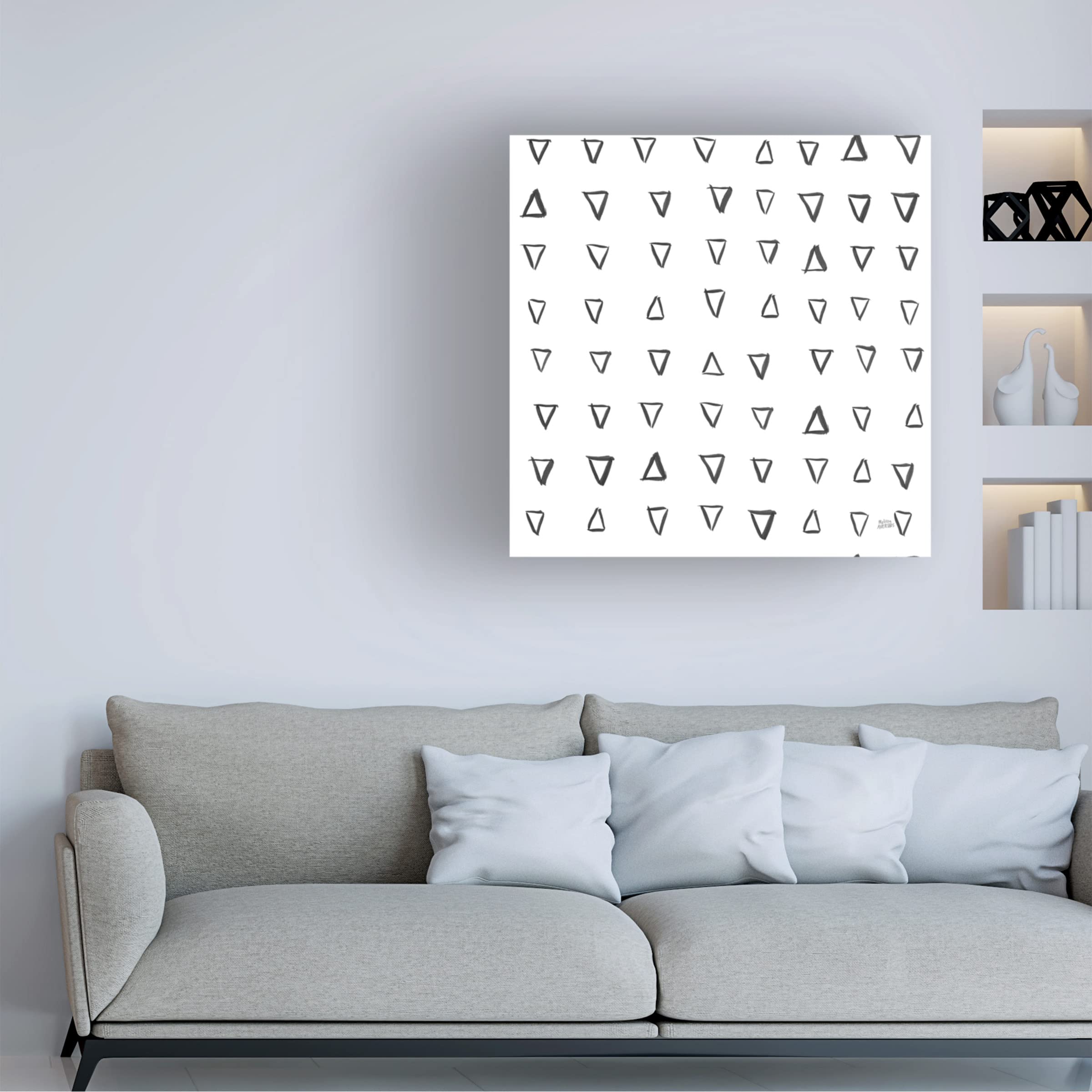 Trademark Fine Art 'Scandy Baby Pattern XIVA' Canvas Wall Art by Melissa Averinos - Perfect for Nursery, Kids Room & Boho Home Decor