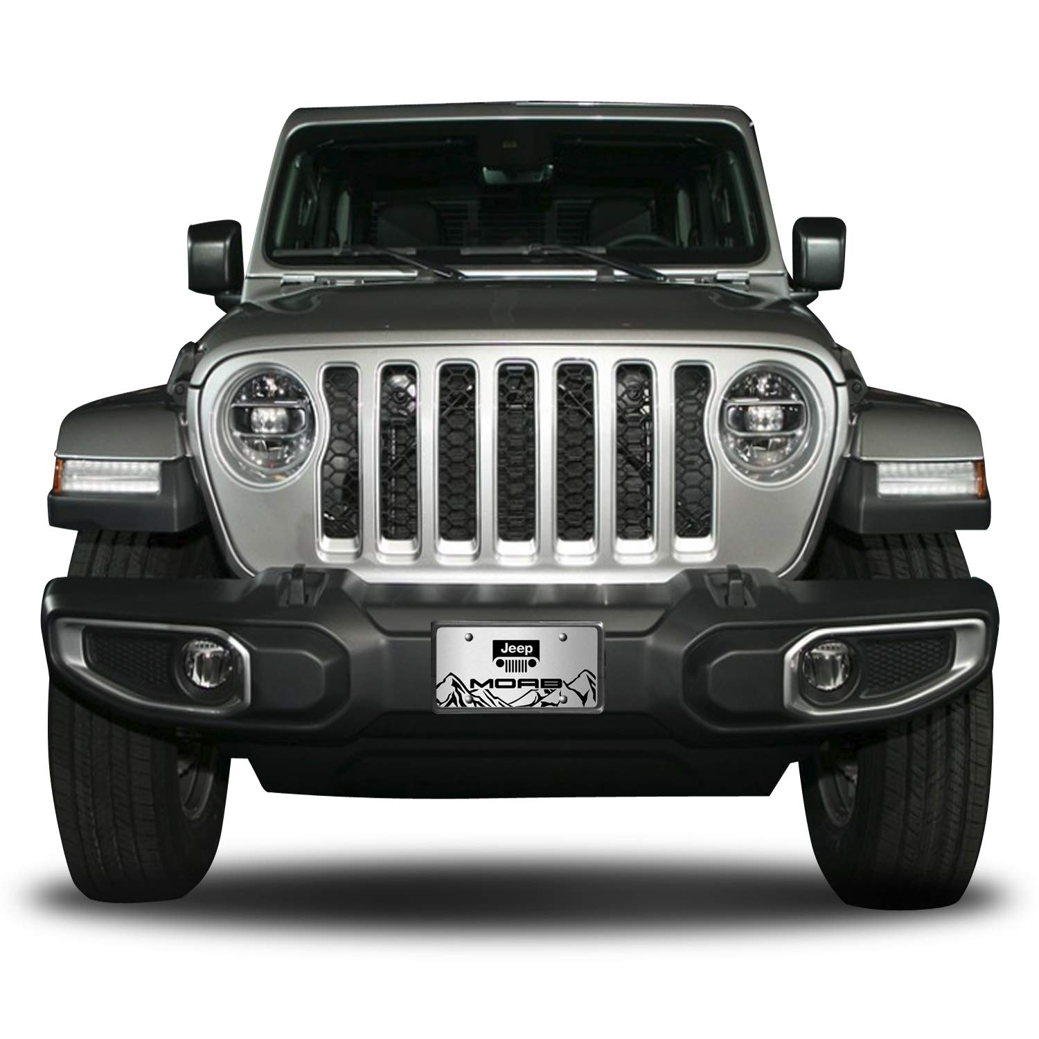 Jeep Wrangler Moab Rock Mountain Graphic Aluminum Metal License Plate - Durable Decorative Car Accessory for Off-Road Adventures & Jeep Enthusiasts