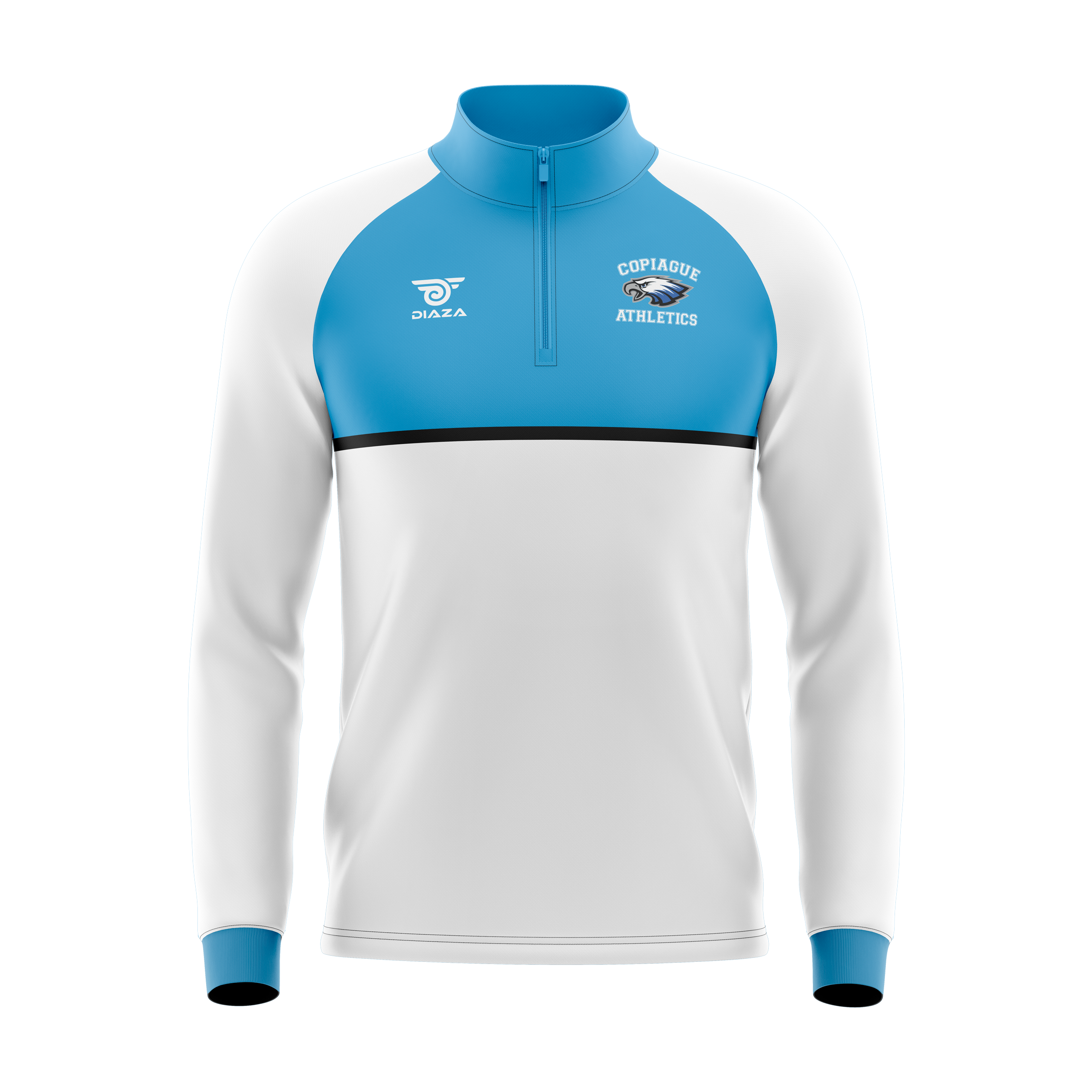 Copiague Athletics 3/4 Zip Up Jacket - Lightweight Performance Pullover for Men & Women - Perfect for Running, Gym & Outdoor Activities