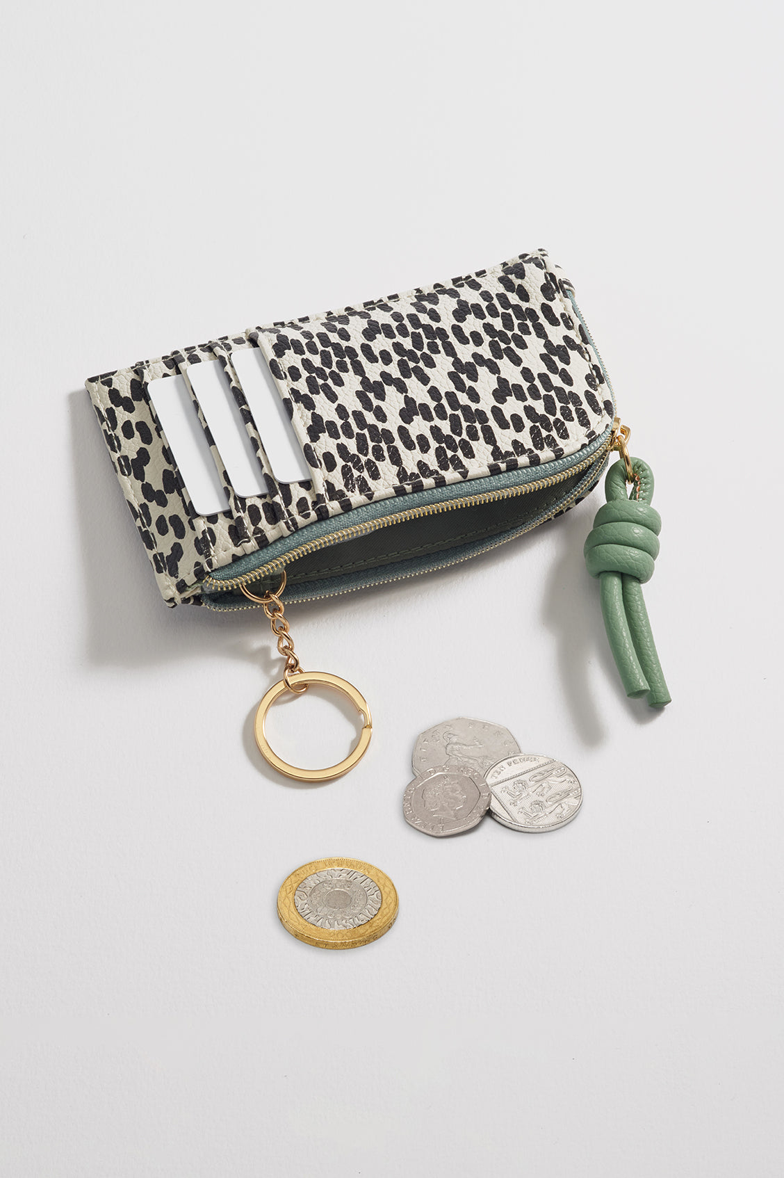 Spot Print Knot Card Purse EBP6257 - Stylish Women's Wallet for Credit Cards & Cash - Perfect for Parties, Dating, and Everyday Use