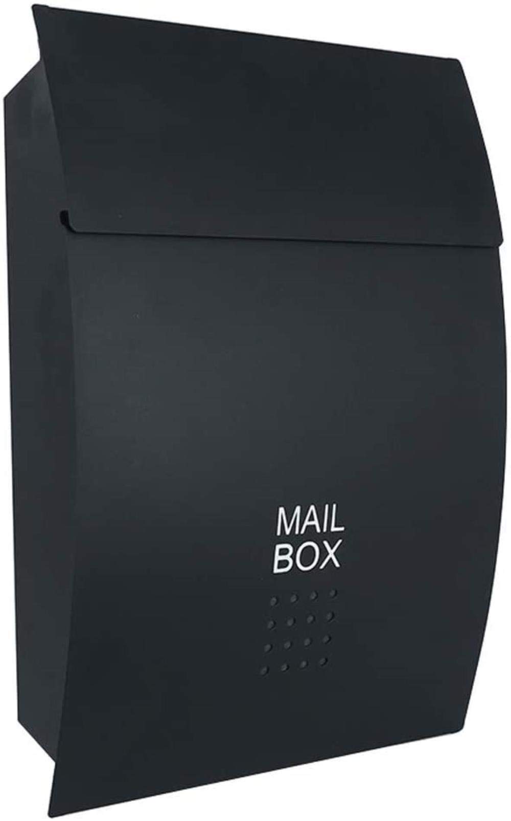 Outdoor Wall Mounted Mailbox - Large Weatherproof Villa Letter Box for Home, Newspaper & Mail - Creative Suggestion Box (White/Black) - Perfect for Porch, Garden & Front Door Decoration