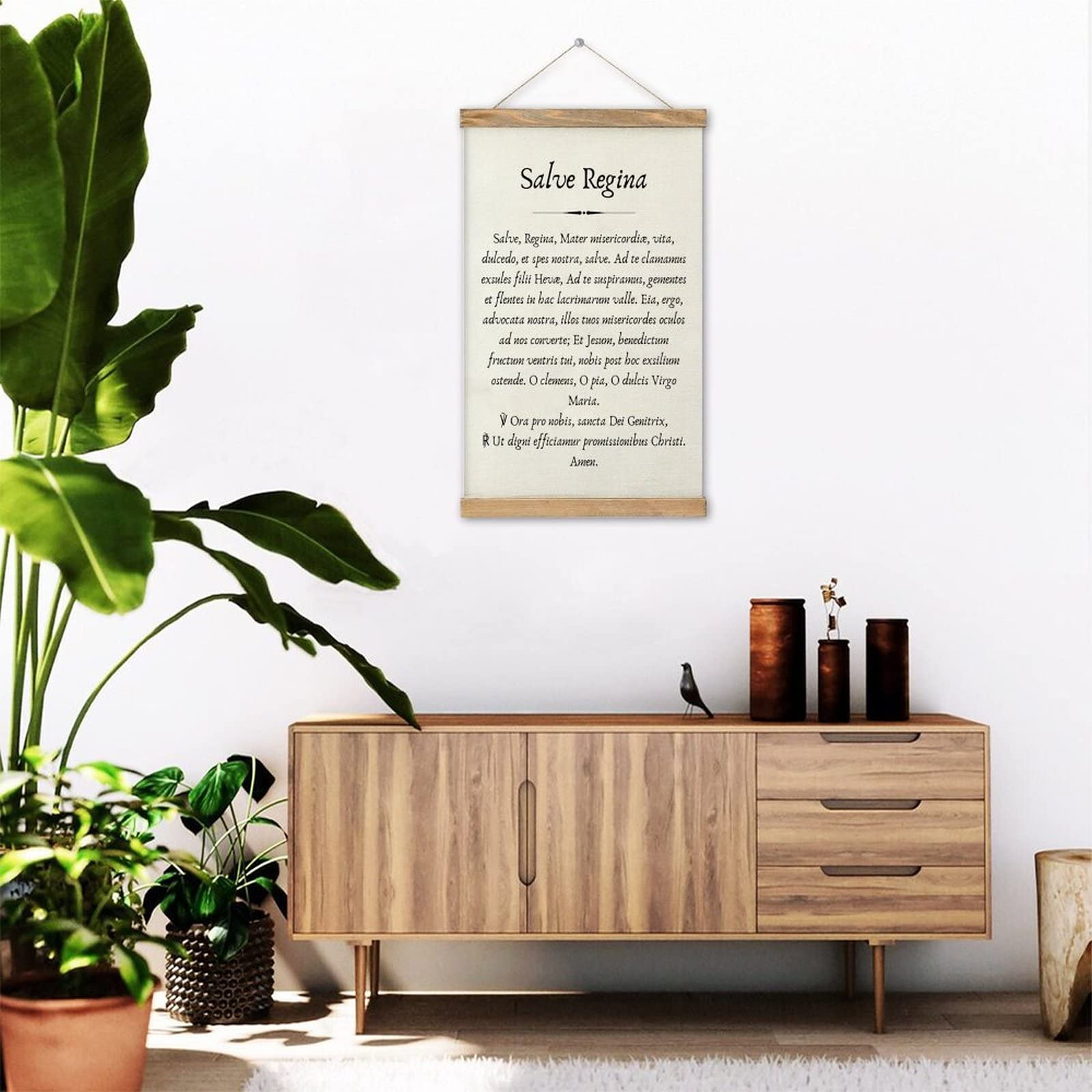 Premium Magnetic Poster Hanger Kit - Teak Wood Frame & Canvas Hanger for Wall Art (12 Inch) - Perfect for Hanging Posters, Canvas Prints, and Artwork in Home, Office, or Gallery