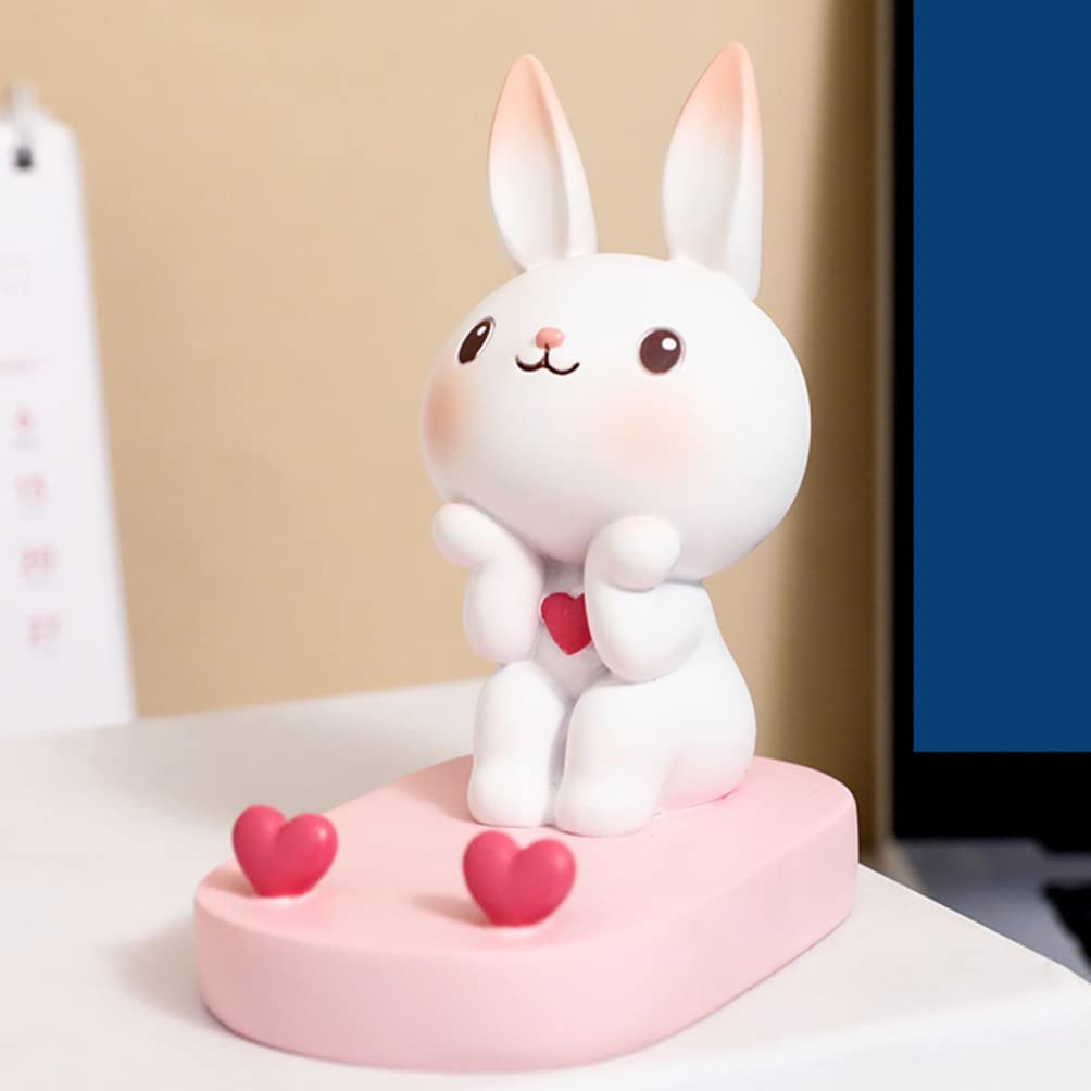 Cute Rabbit Phone Stand Holder - Adjustable Cartoon Animal Smartphone Stand for Desk, Bed, Car & Office Use | Gatuida