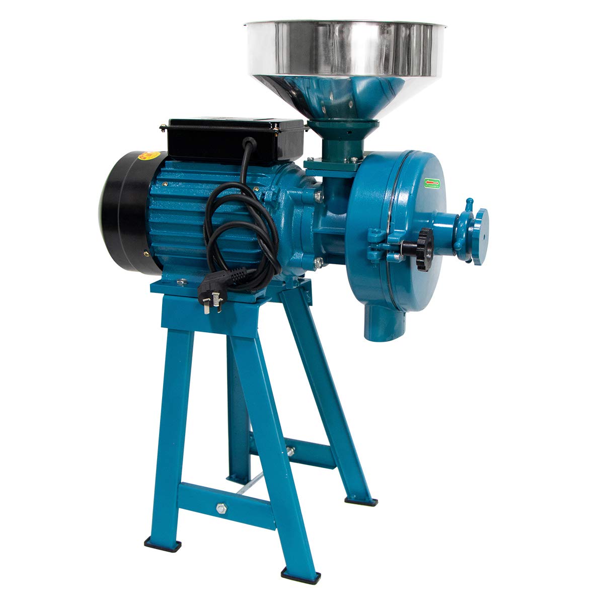 3000W Commercial Electric Grain Grinder - Heavy Duty Wet & Dry Mill for Rice, Corn, Coffee, Wheat - 110V High-Power Cereals Grinder with Funnel - Perfect for Bakeries, Coffee Shops & Home Kitchens