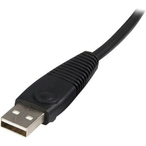 2 in 1 USB KVM Switch Cable - Keyboard Video Mouse Sharing for 2 Computers - HD15 4-Pin USB Type B to Type A - 1.8M/6ft - Perfect for Home Office & Dual PC Setup