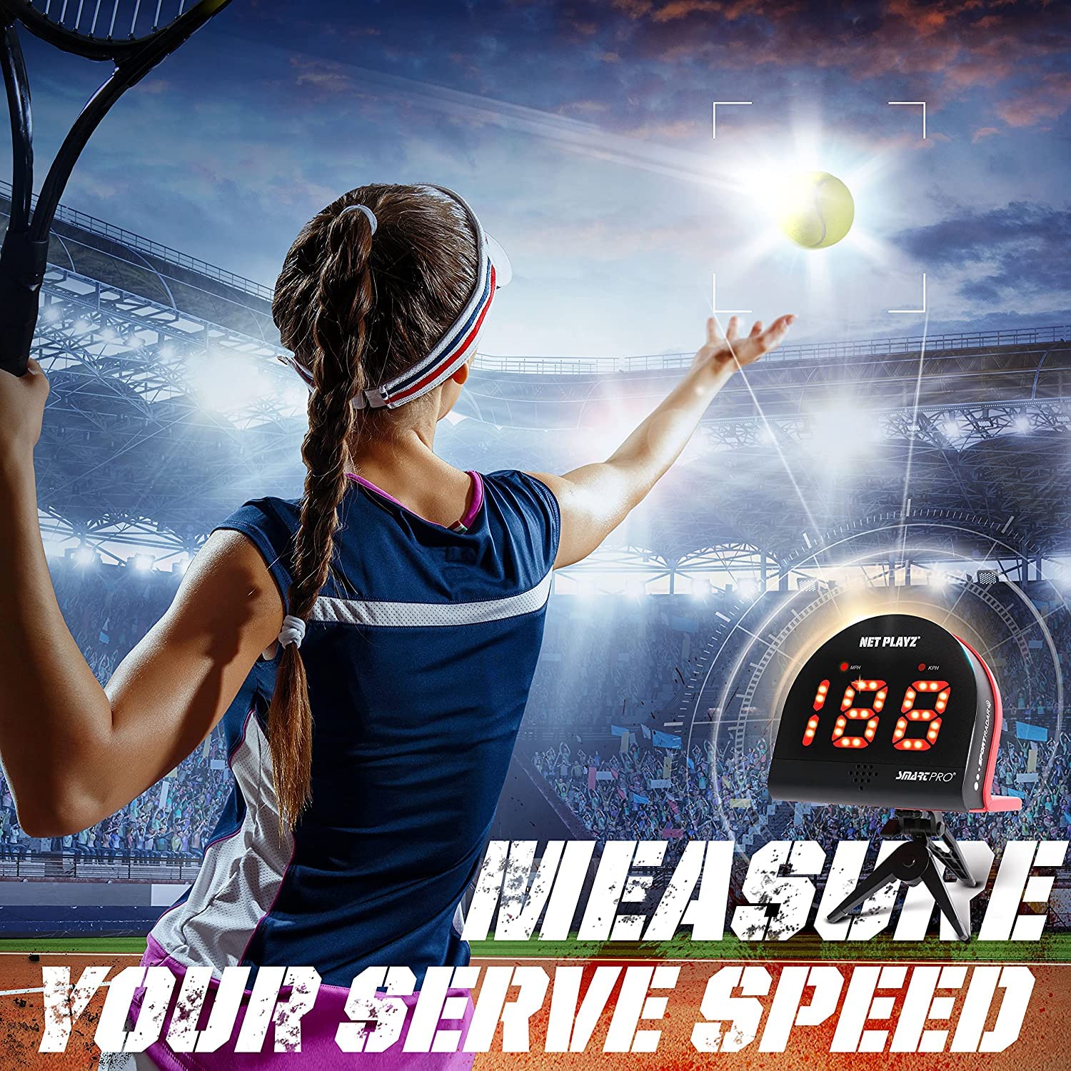 Tennis Radar Gun - Speed Sensor for Serve & Ball Tracking - Perfect for Training & Coaching