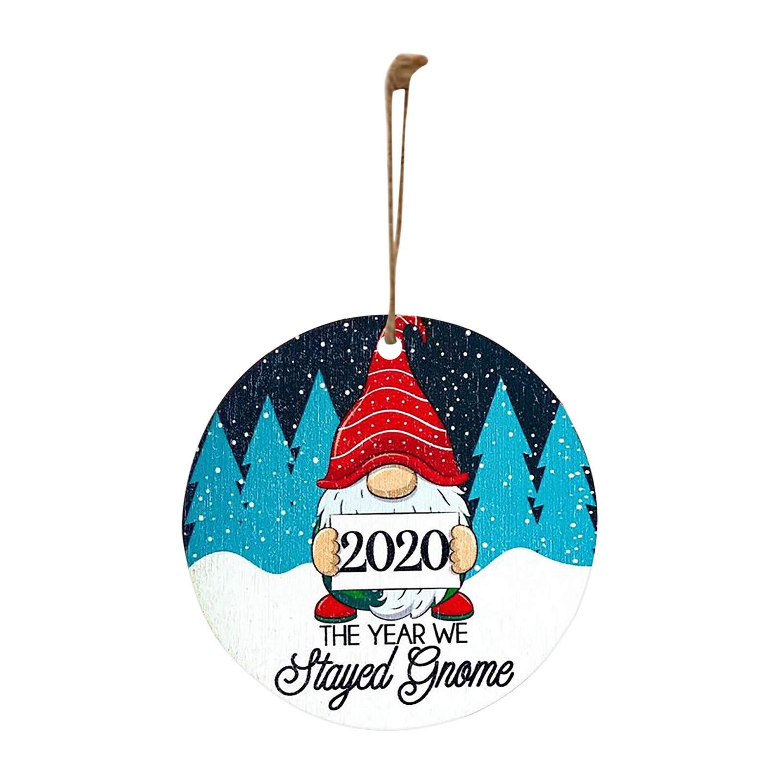 2020 Christmas Gnome Ornament - Handmade Holiday Home Decor for Tree, Mantel & Gift Giving | Festive We The Gnome Year Collectible