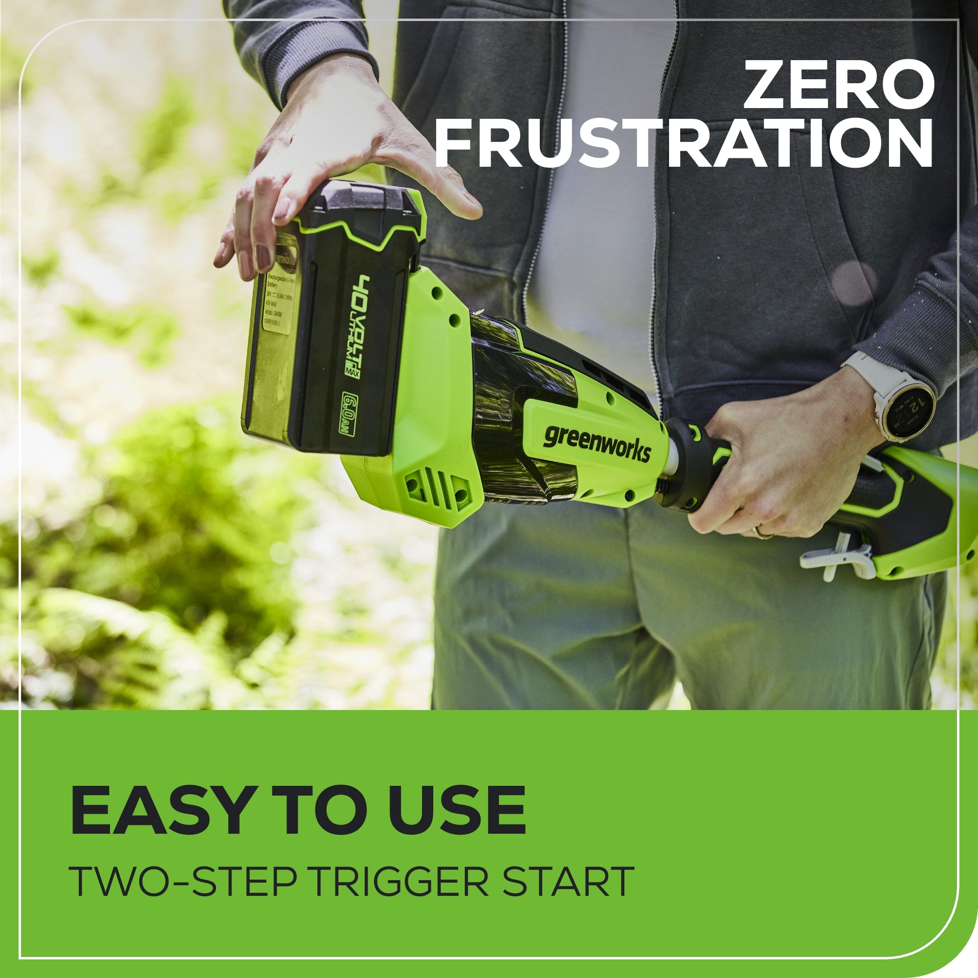 40V 8-Inch Cordless Battery Pole Saw with 2.0Ah Lithium-Ion Battery & Fast Charger - Lightweight Tree Trimming Tool for Garden, Yard, and Landscaping Maintenance