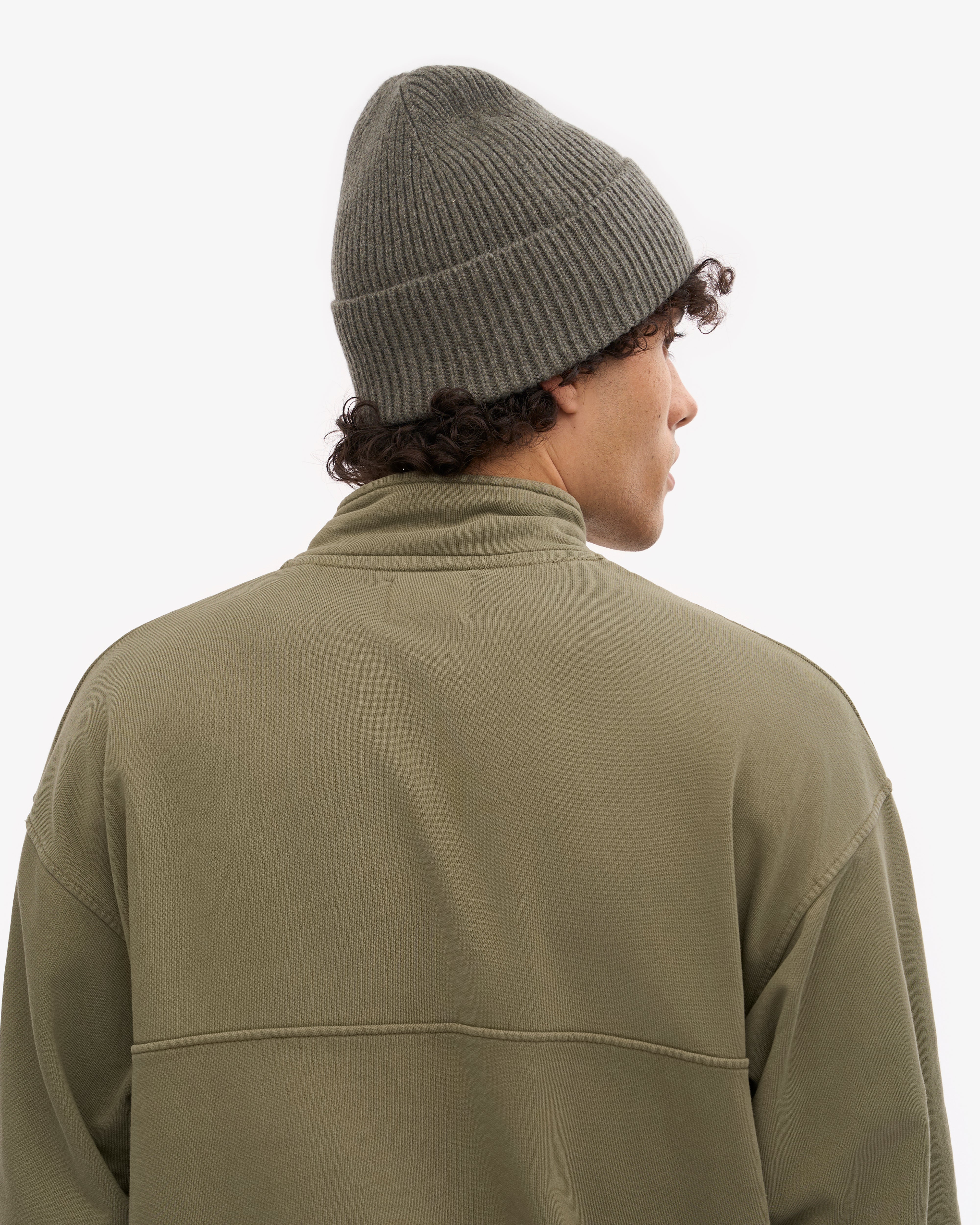 Premium Merino Wool Beanie for Men & Women - Soft Winter Hat in Dusty Olive - Warm Knit Cap for Skiing, Hiking & Outdoor Activities