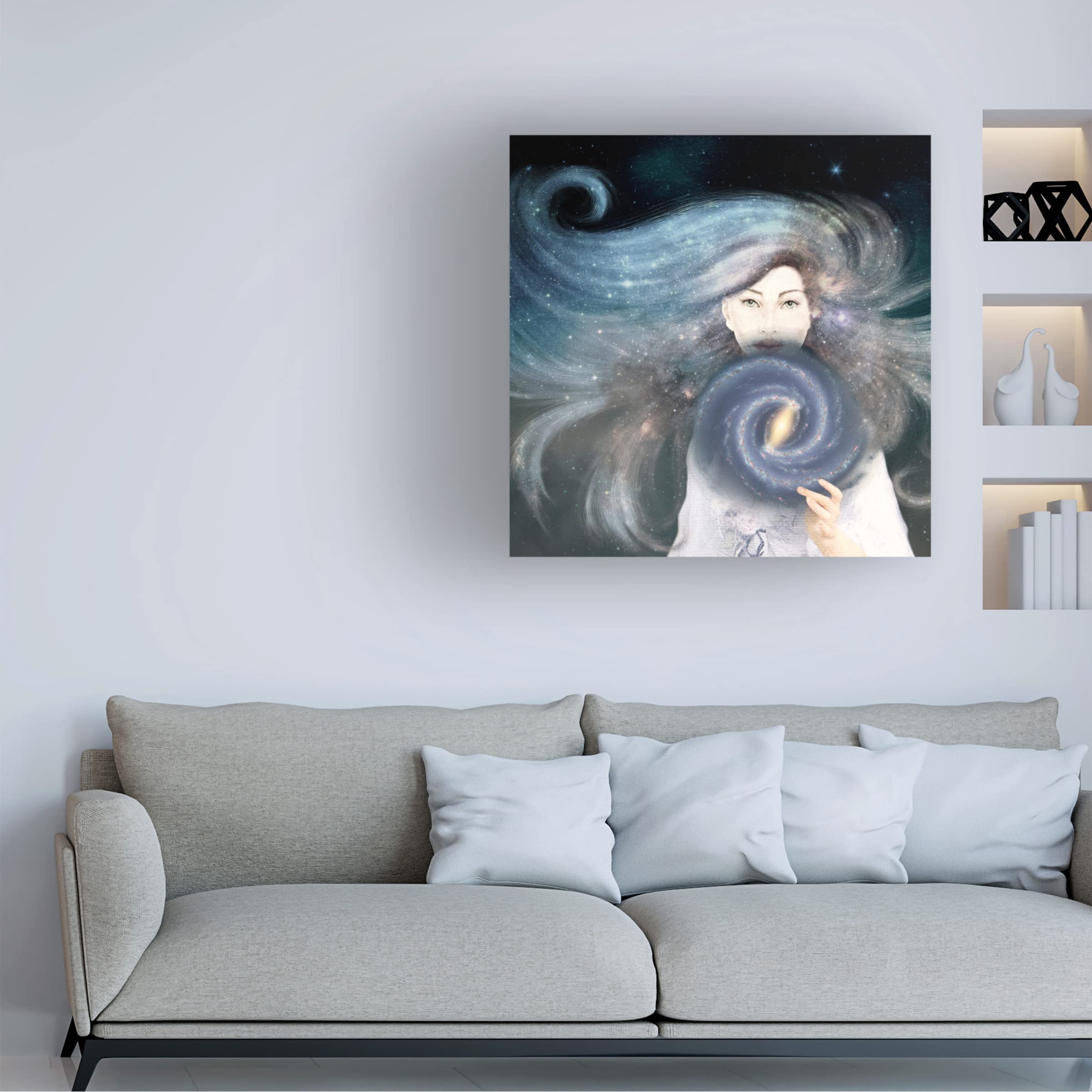 Paula Belle Flores 'My Secret Universe' Canvas Wall Art - Handmade Modern Abstract Painting for Living Room, Bedroom & Office Decor