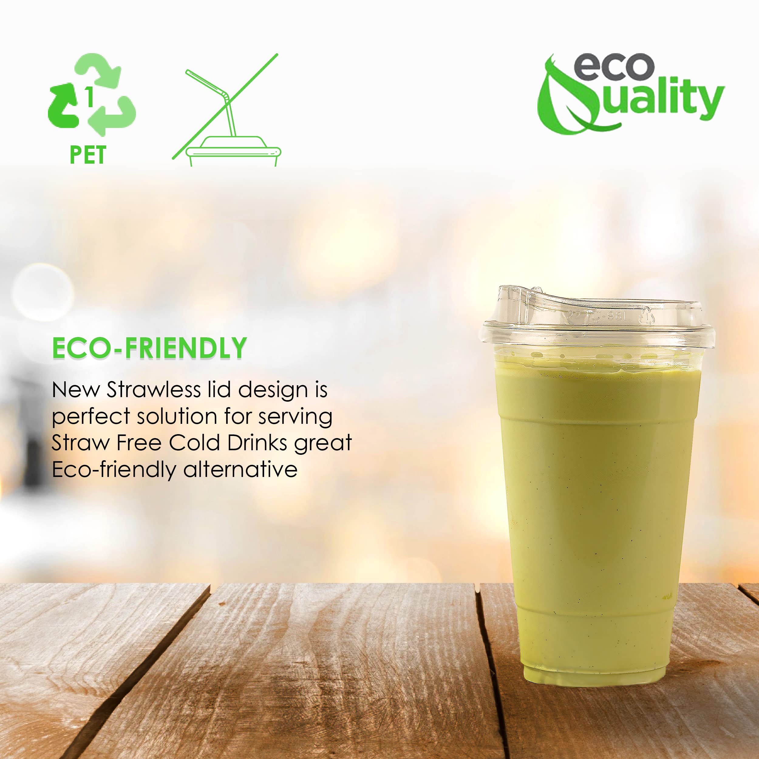 2000 Pack 16oz Clear Plastic Cups with Lids - Disposable Cold Drink Cups for Iced Coffee, Smoothies, Juice & Soda - Perfect for Parties, Cafes, Restaurants & Takeout - BPA Free Pet Cups for Parfaits & Beverages