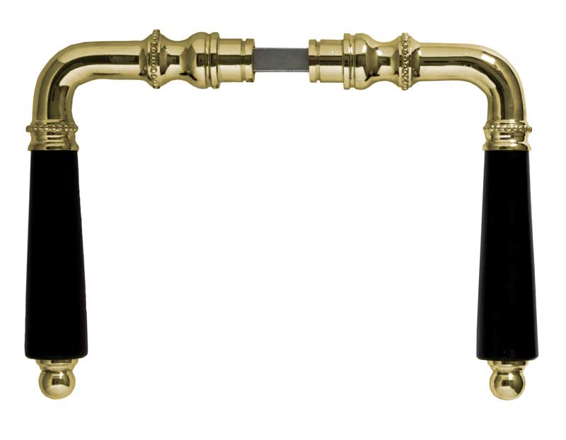 Vintage Dörrtrycke Näsman No. 195 Solid Brass Door Handle Without Rosette - Perfect for Antique Door Restoration & Classic Home Decor