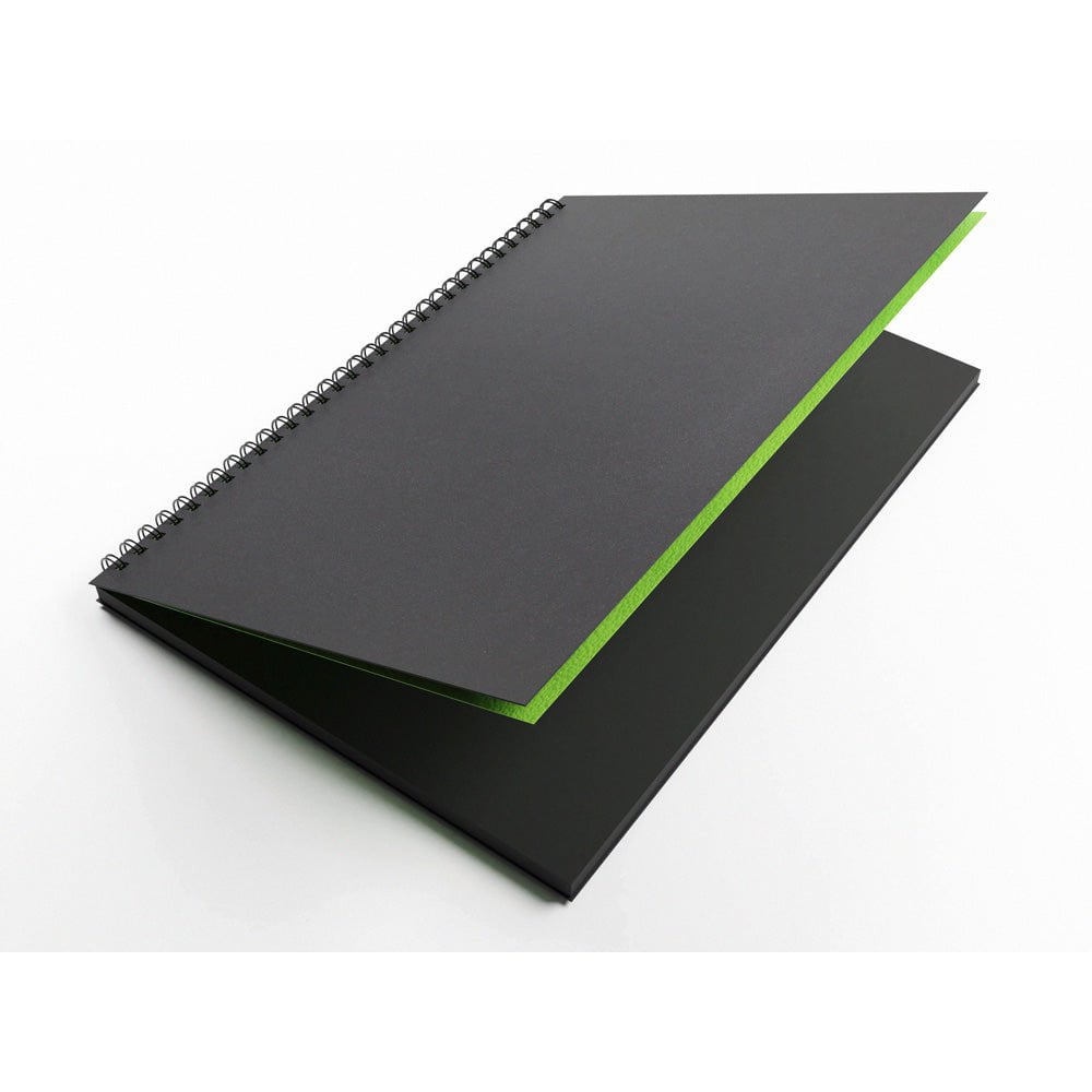 Artgecko Shady Sketchbook A3 Size - 80 Pages (40 Sheets) 200gsm Black Toned Paper - Perfect for Drawing, Sketching & Mixed Media Art - Ideal for Artists, Designers & Students