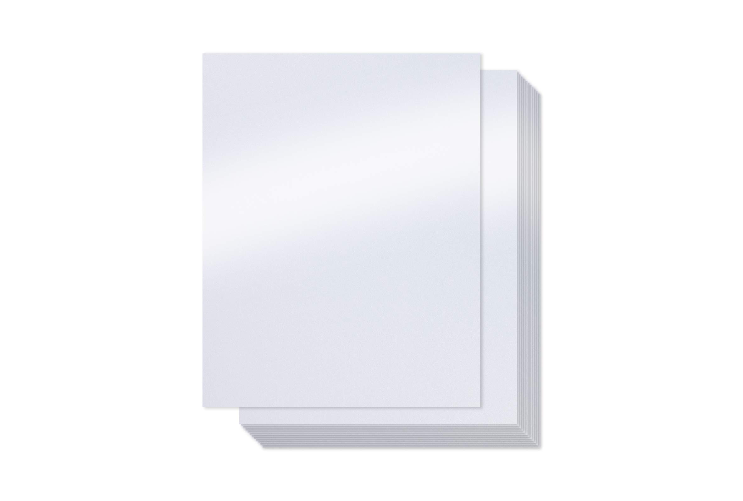 Premium White Shimmer Paper - 100-Pack Metallic Craft Paper, 120 GSM, 8.5 x 11 Inches | Perfect for Invitations, Tickets, Scrapbooking, Stationery & Printer-Friendly DIY Projects | Elegant Wedding, Party & Gift Wrapping Supplies