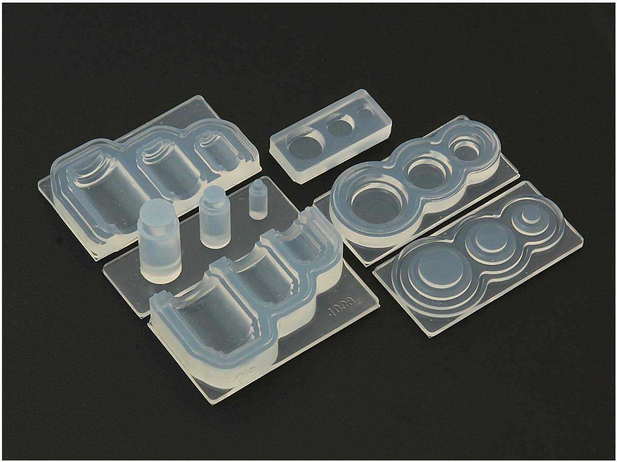 1:12 Scale Miniature Round Transparent Jar Silicone Mold for UV Resin, Epoxy & Clay - Perfect for DIY Crafts, Jewelry Making & Miniature Decor - Nisshin Associates 1039