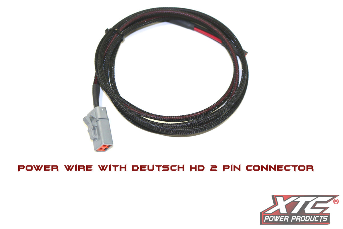 6 Gauge 14 AWG Power Wire to HD 2 Pin Deutsch DTP06 2S Connector - Heavy Duty Electrical Wiring for Automotive, Marine, and Industrial Applications