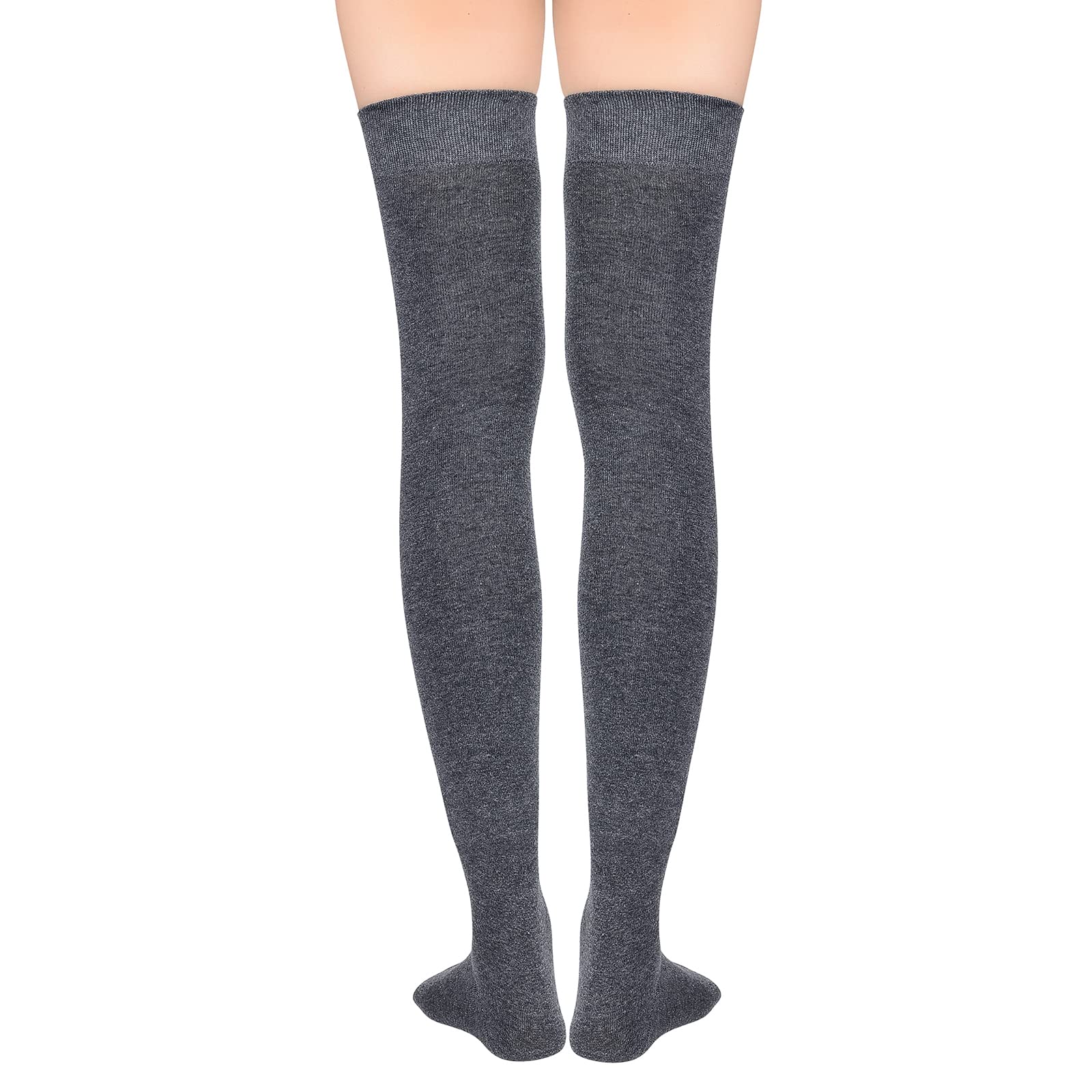Trendy Women's Knee High Thigh Socks - Warm Striped Cosplay & Athletic Stockings for Winter Fashion, Costume Parties, and Everyday Wear