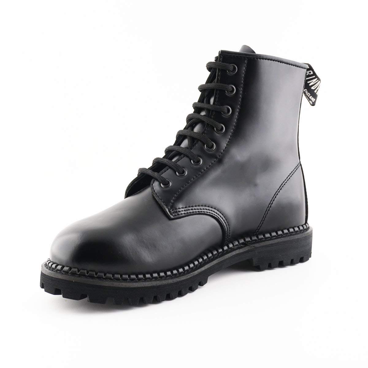 Premium Unisex Cowboy Western Biker Leather Boots - Grinders Cedric CS Black Derby Style (Size 39 EU) | Perfect for Riding, Motorcycling & Western Fashion