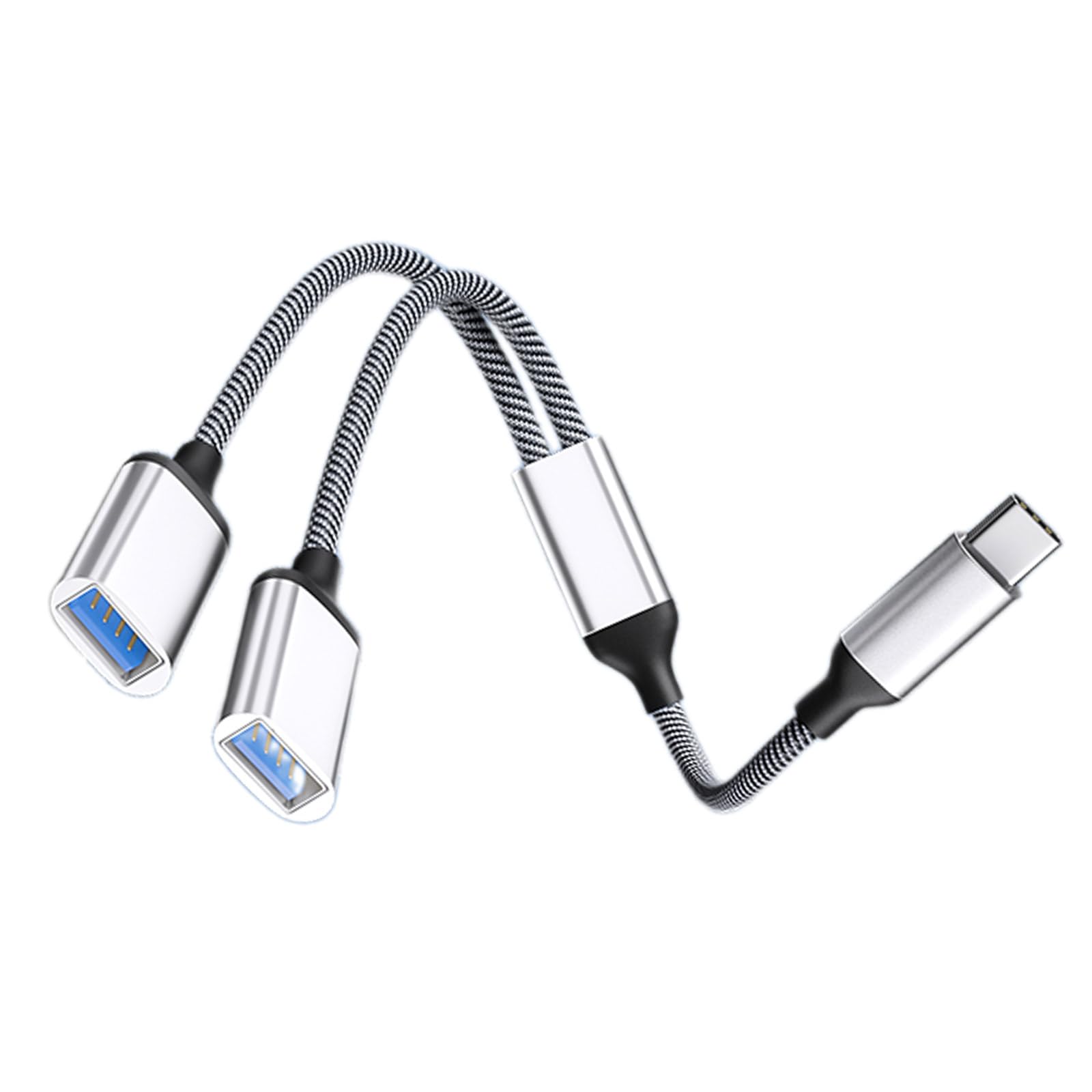 VSILAY USB C to Dual USB Adapter - OTG Splitter for Charging & Data Transfer