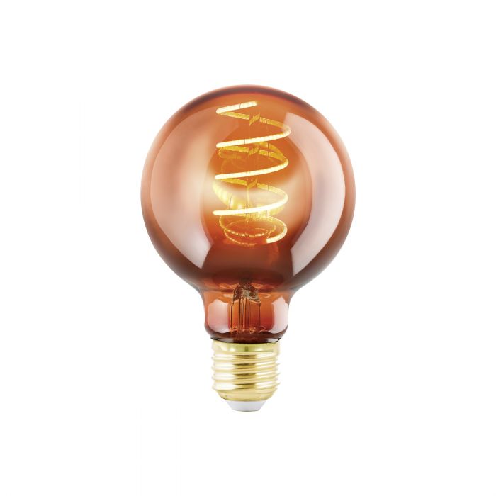 4W E27 G80 2000K Warm White Dimmable Copper Vaporized Spiral Globe Bulb - Perfect for Bedroom, Living Room & Vintage Decor Lighting