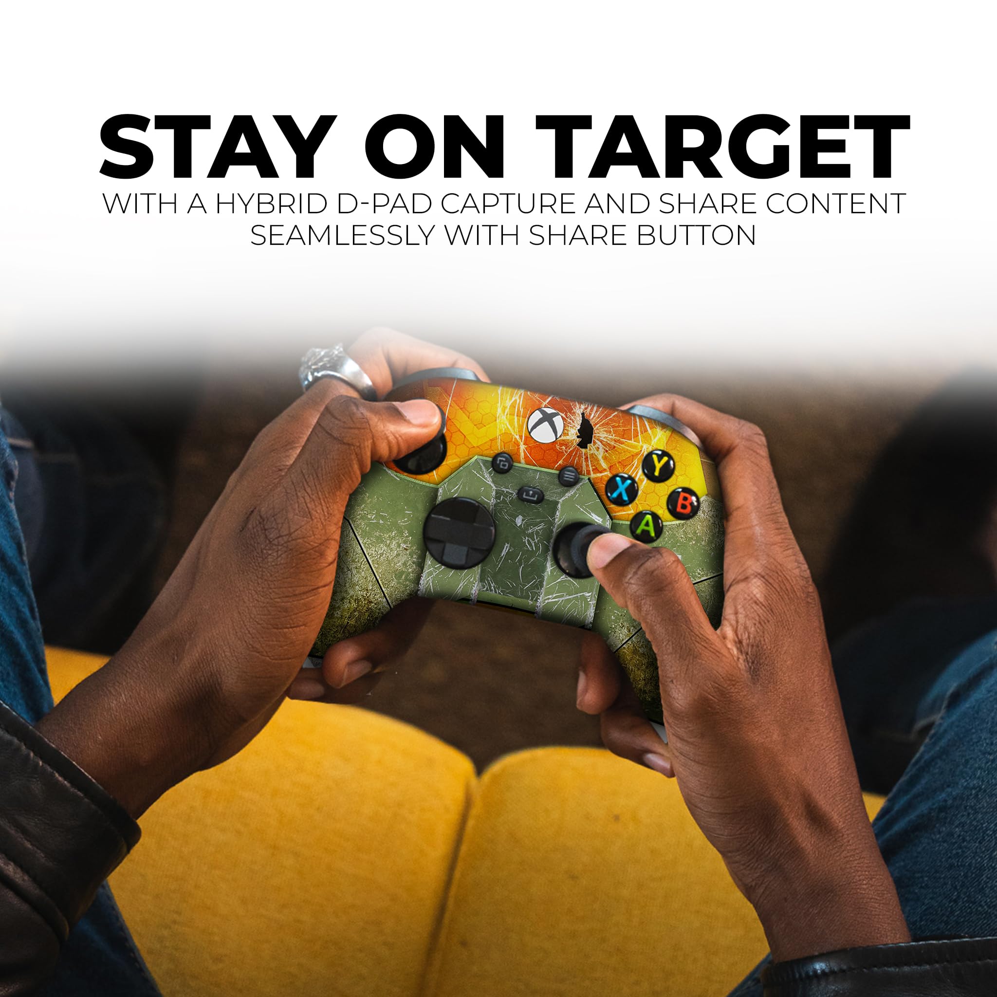DreamController Halo Master Chief Wireless Xbox Controller - Compatible with Xbox One & Series X/S - Custom Hydro-Dip Printed in USA (Not a Skin) - Perfect for Gaming, Collecting & Gift Giving