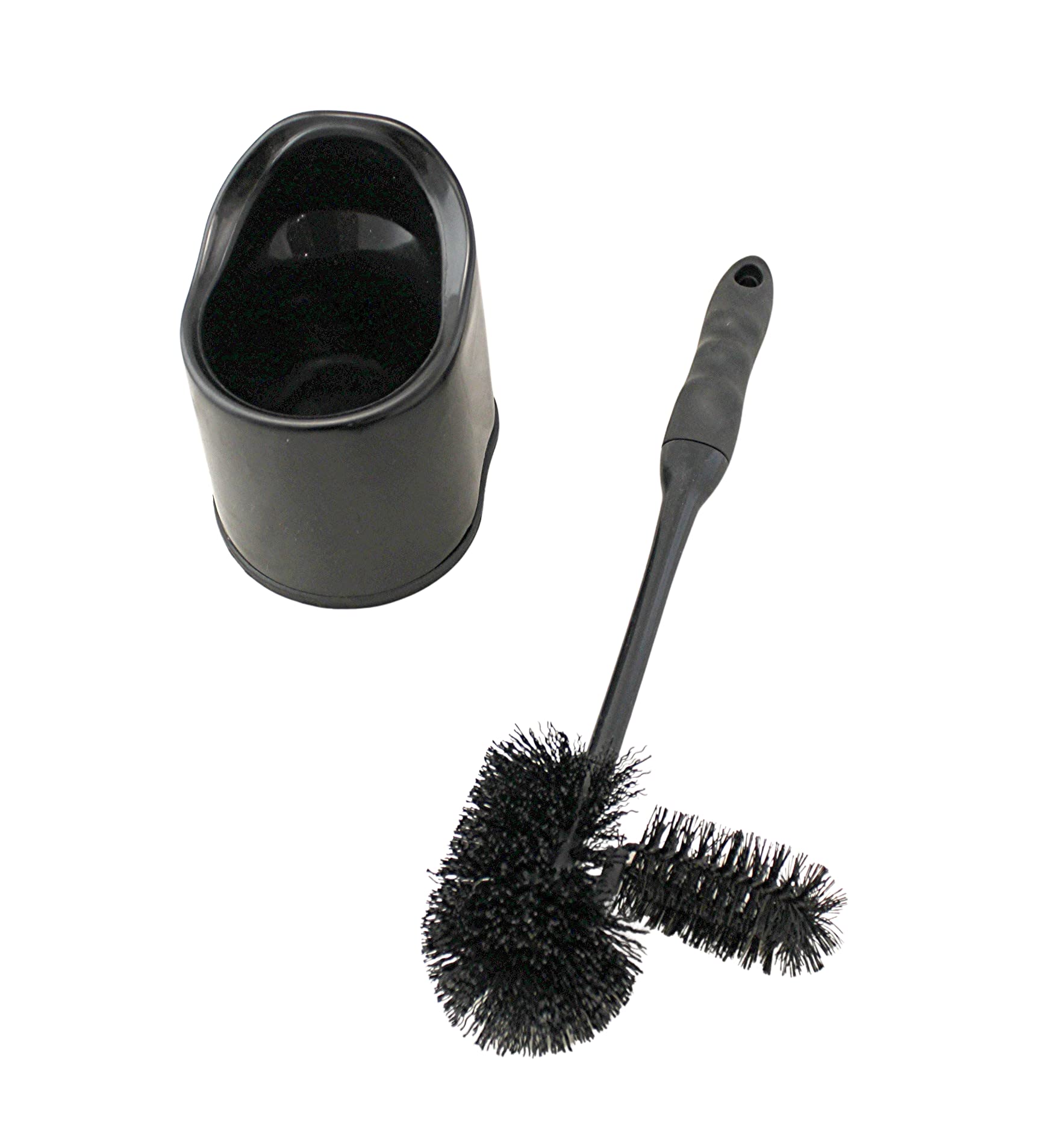 Ergonomic Toilet Bowl Brush with Comfort Grip - Under Rim Lip Cleaner & Storage Caddy for Bathroom | Heavy Duty Scrubber for Deep Cleaning, Ideal for Home & Commercial Use