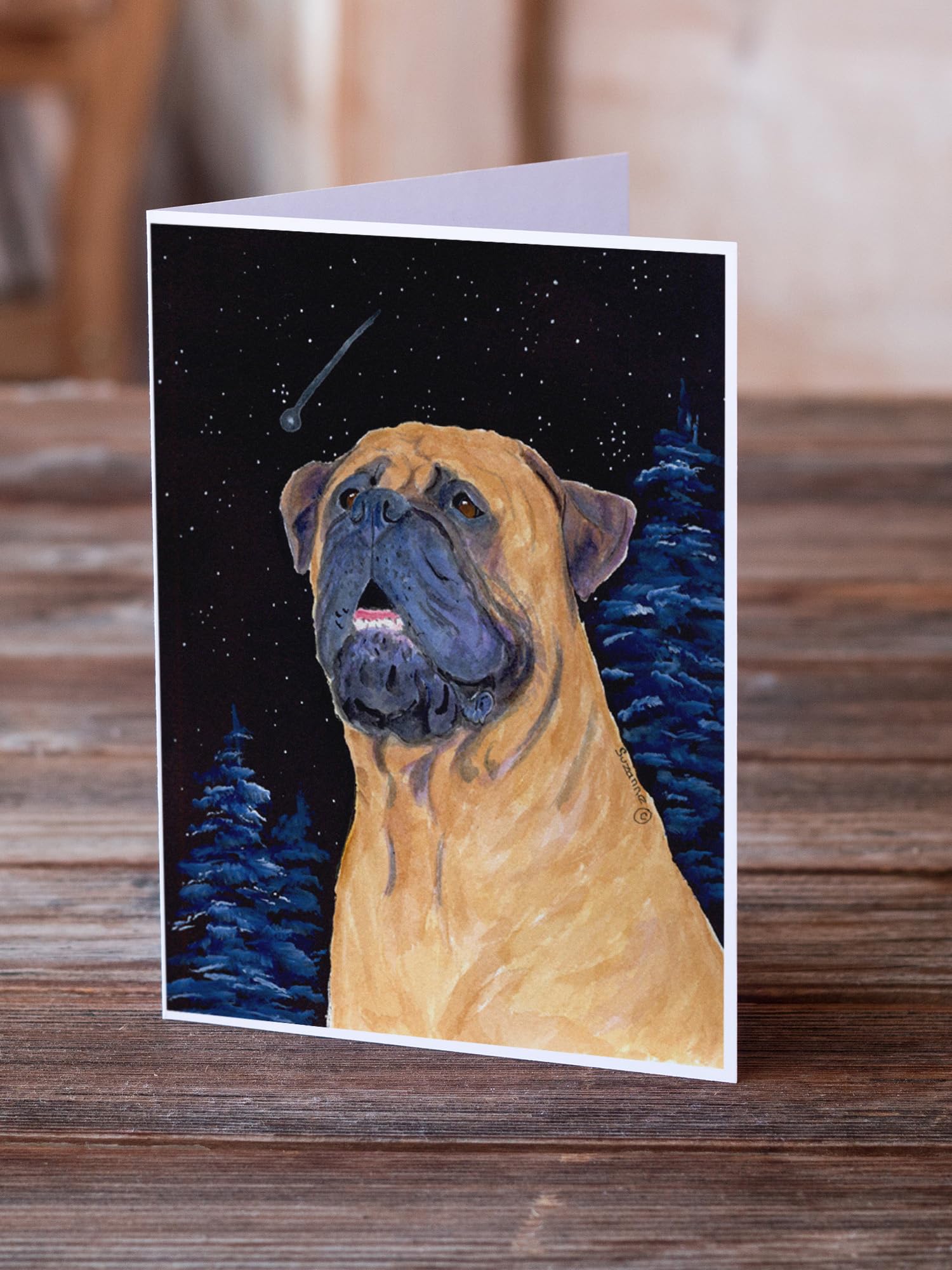 Bullmastiff Greeting Cards - Pack of 8 Blank A7 Note Cards (5x7 inches) with Envelopes | Whimsical Dog Lover Stationery for Birthdays, Thank You Notes & Special Occasions