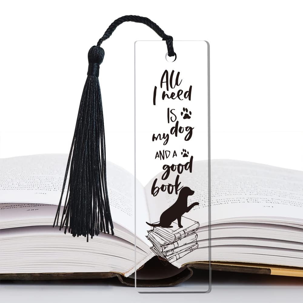 Dog Bookmark - Inspirational Bookmark Gift for Dog Lovers, Women, Girls, Bookworms - Perfect for Sisters, Daughters & Friends - Great for Reading, Book Club & Friendship Gifts