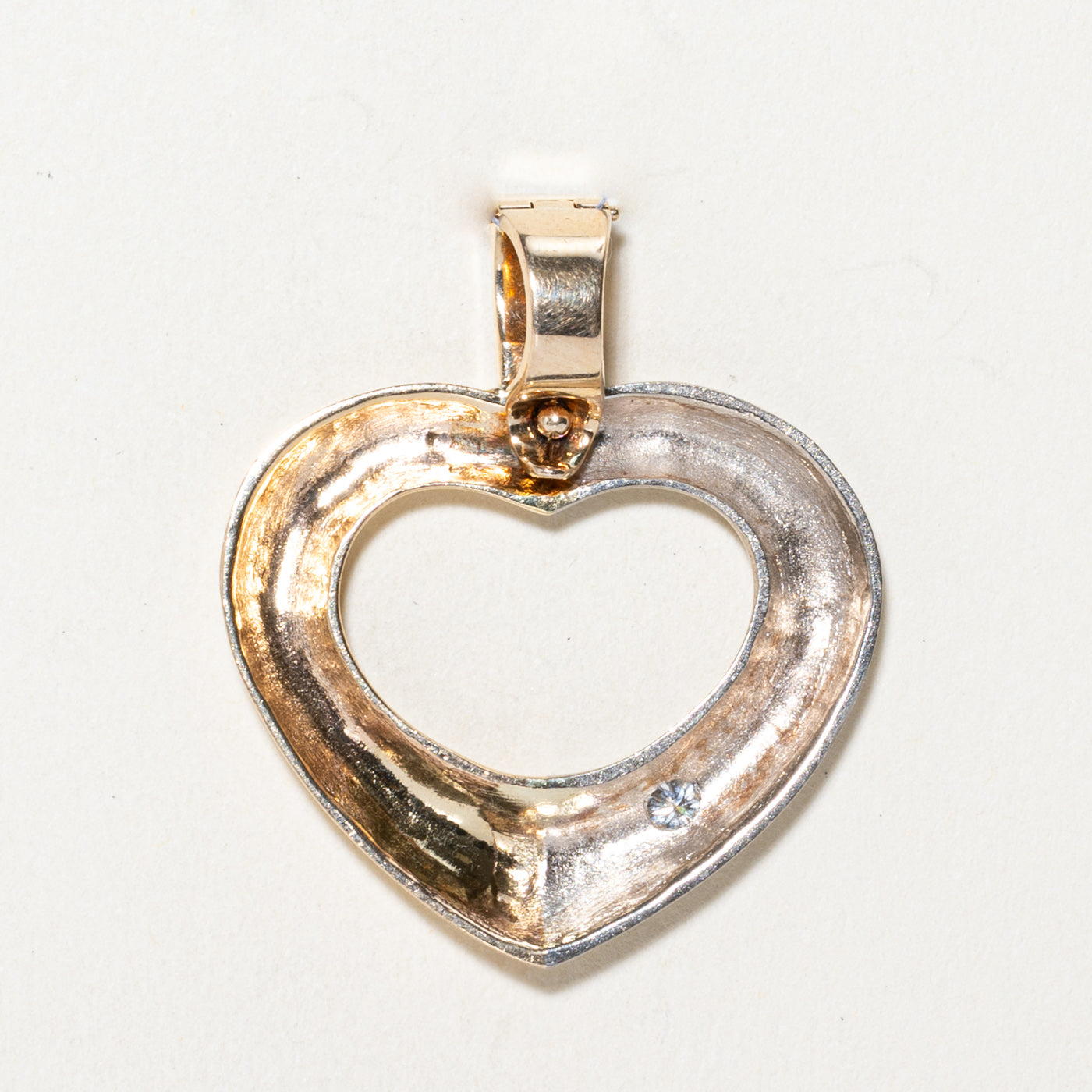 Elegant Two-Tone Gold Diamond Heart Pendant Necklace | 0.26ctw Diamond Jewelry for Women | Perfect Gift for Valentine's Day, Anniversary & Special Occasions