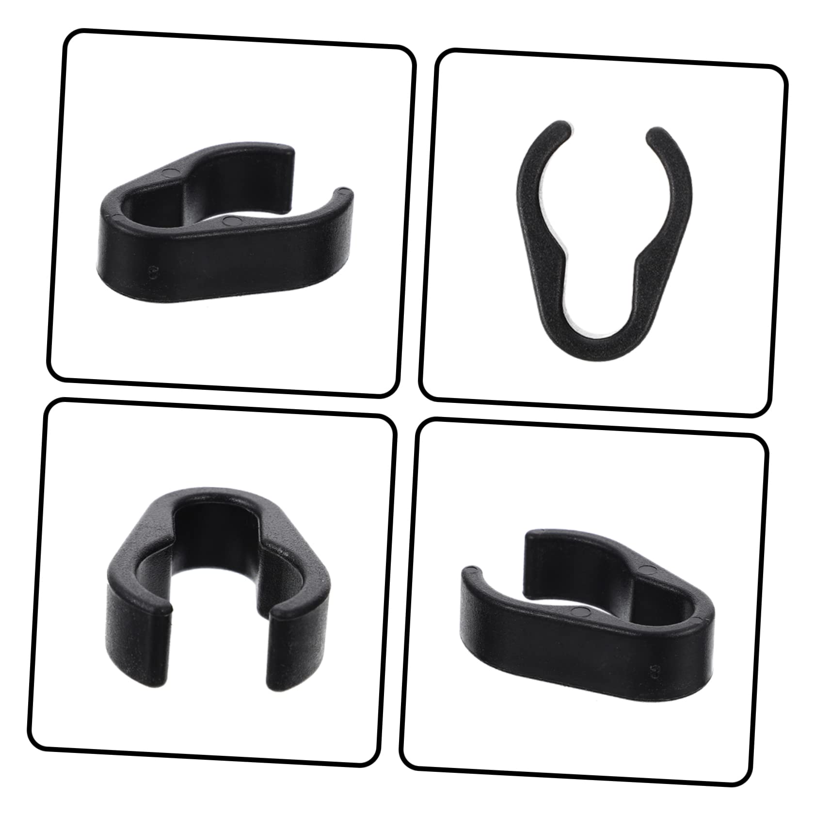10Pcs Microphone Cable Clips - Plastic Mic Wire Clips for 15-20mm (0.6-0.8in) Mic Stands - Secure Cable Management for Studio, Stage & Podcasting Equipment