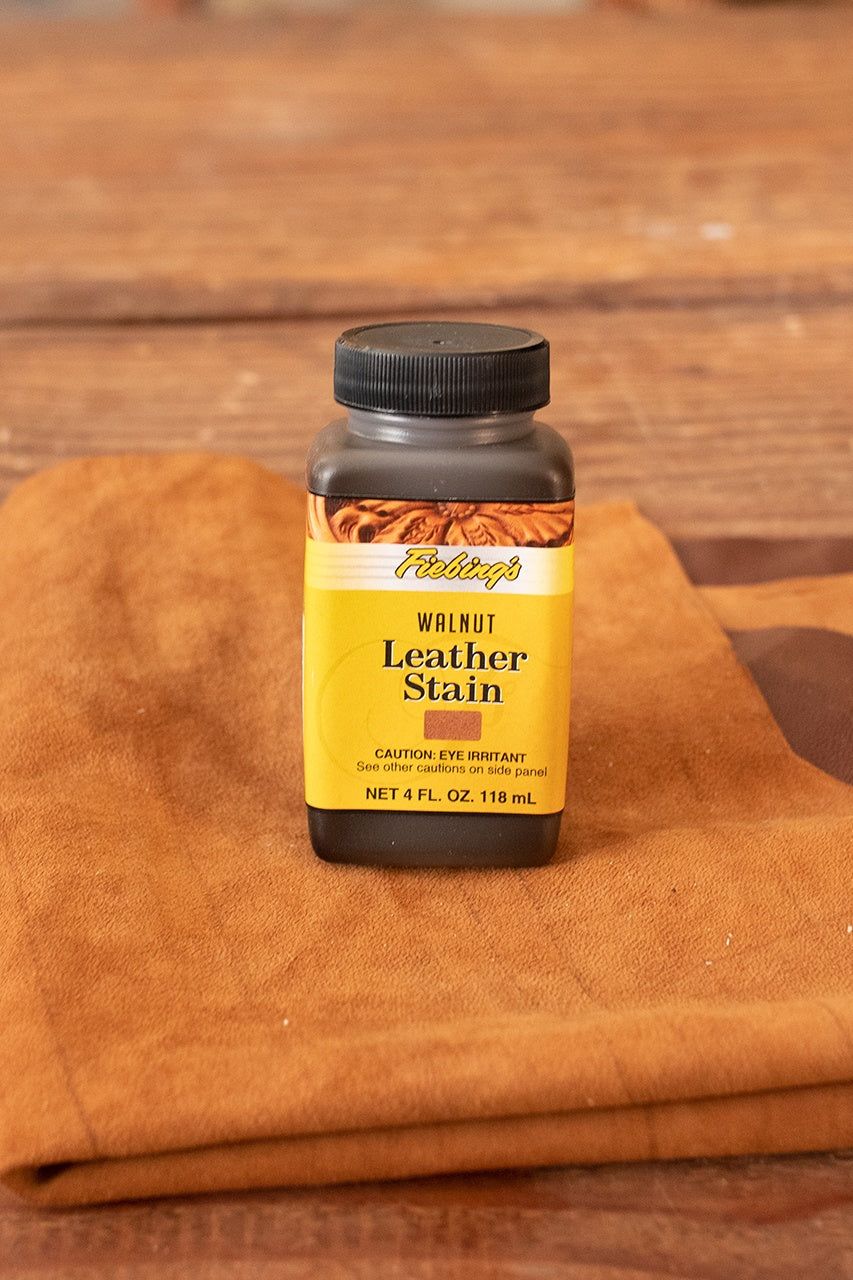 Fiebing's Leather Stain 118ml (4oz) - Walnut Color for Leather Crafting & DIY Projects - Perfect for Shoes, Bags, Belts & Furniture Restoration
