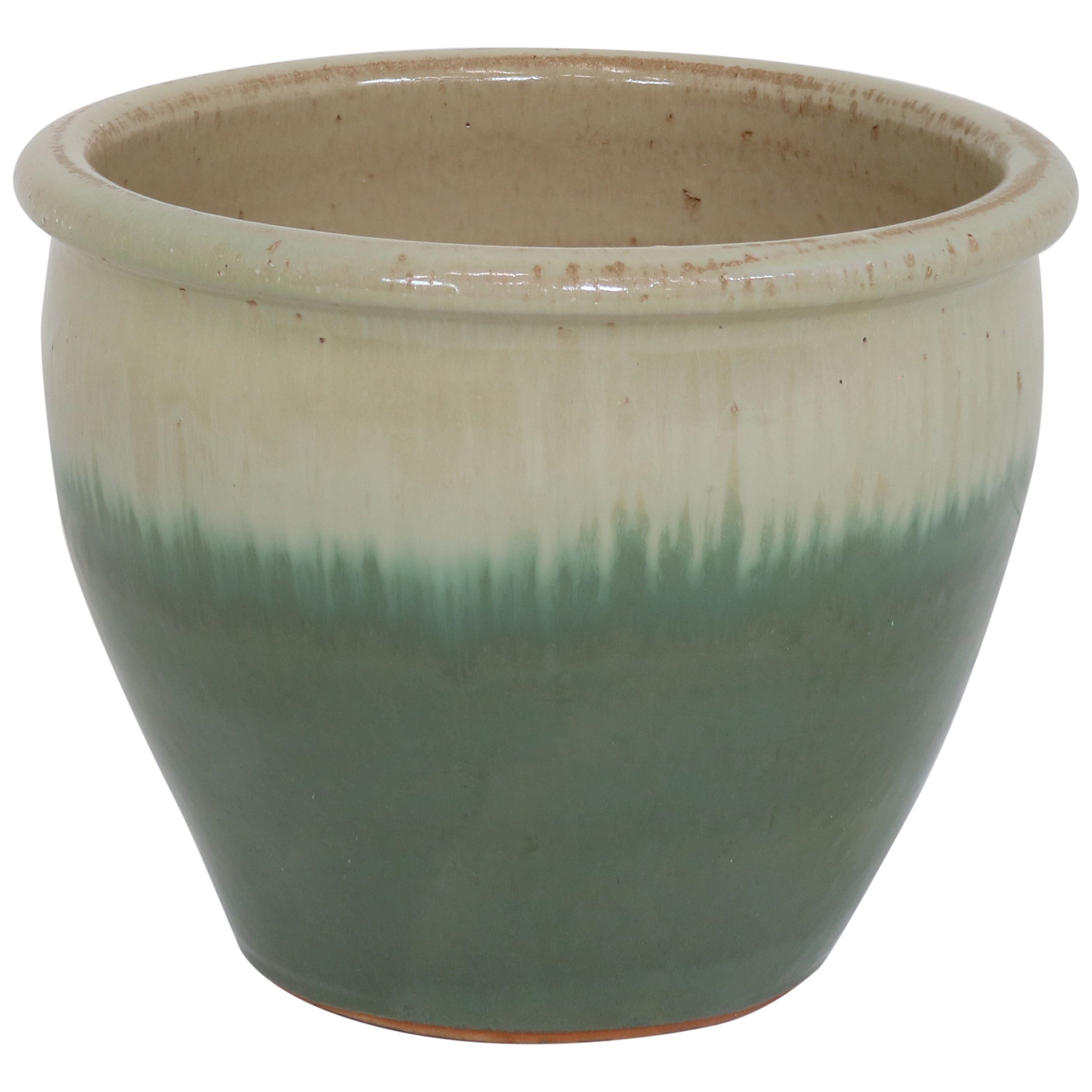 Sunnydaze 2-Pack Glazed Ceramic Plant Pots with Saucers - Indoor/Outdoor Decorative Flower Planters for Home, Garden, and Patio